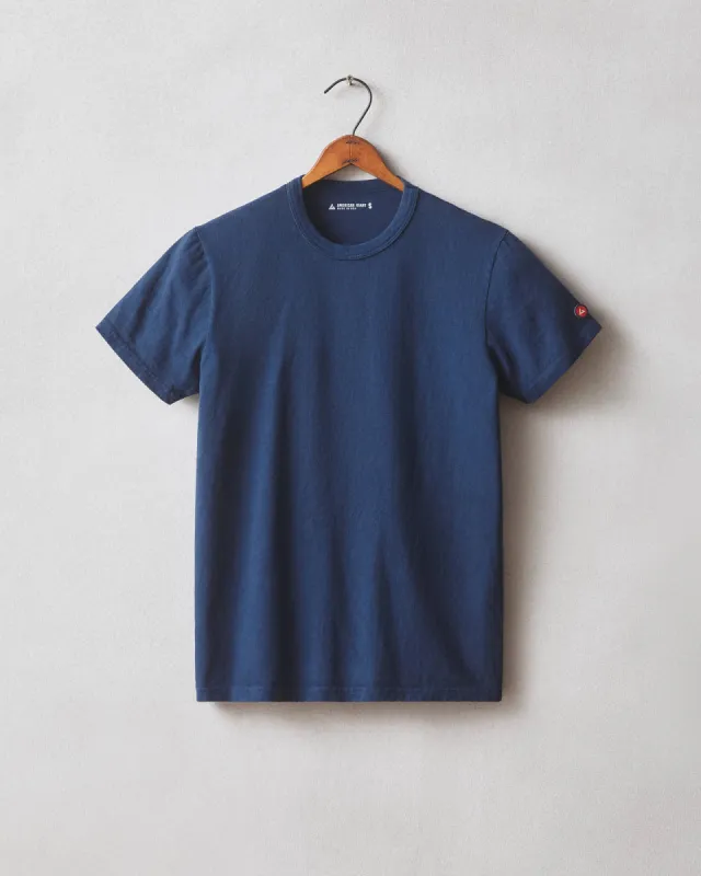 Women's Vintage Crew Tee - Washed Pageant Blue sold by American Giant