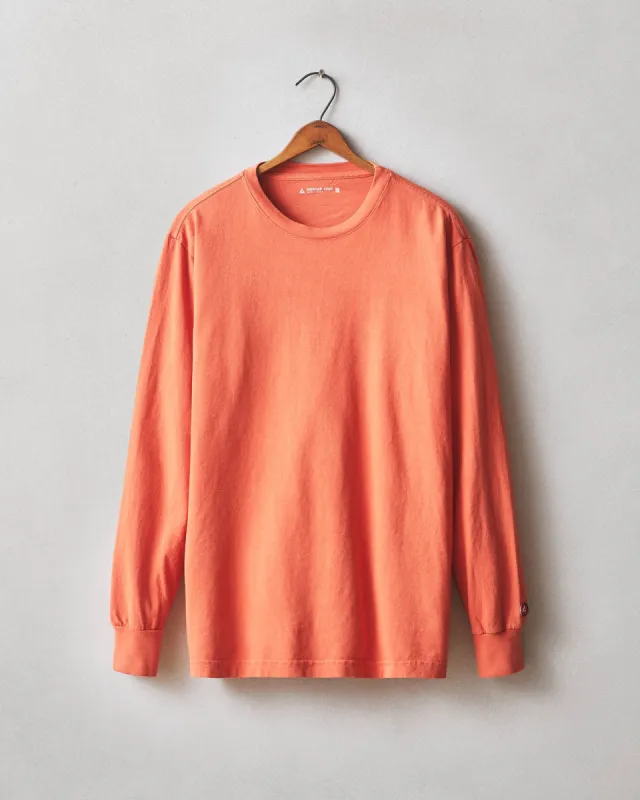 Vintage Crew Tee Long Sleeve - Washed Habanero sold by American Giant