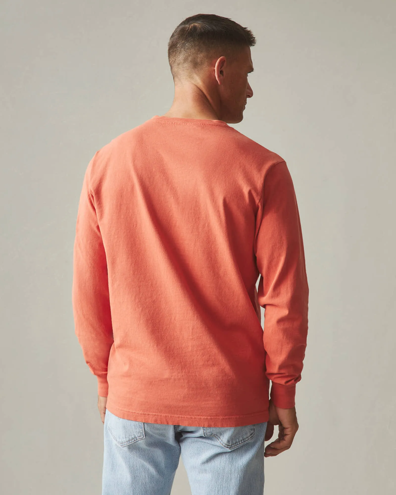 Vintage Crew Tee Long Sleeve - Washed Habanero sold by American Giant product image thumbnail 4