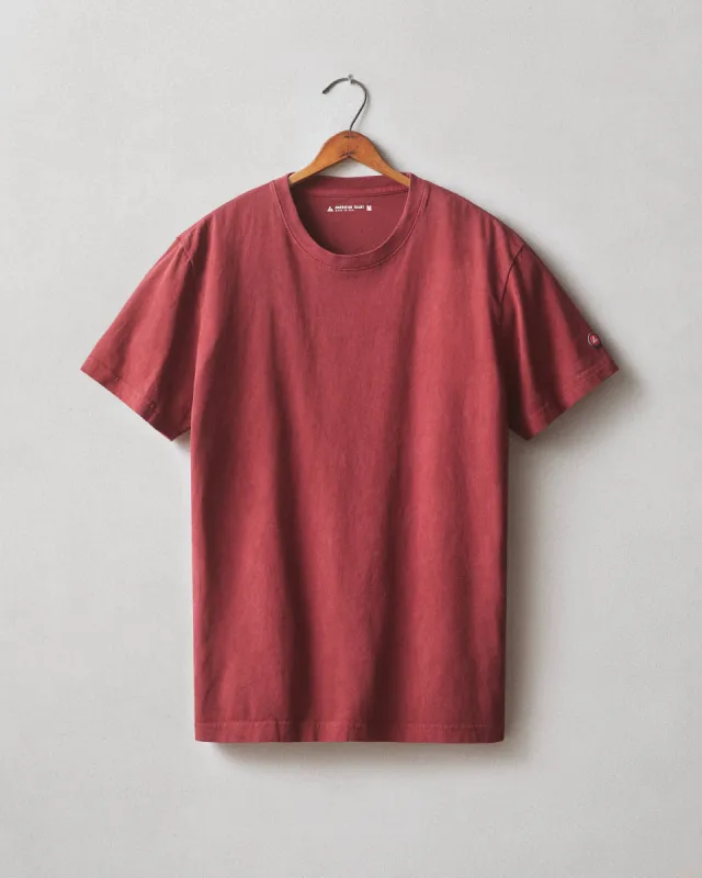 Men's Vintage Crew Tee - Washed Tibetan Red sold by American Giant