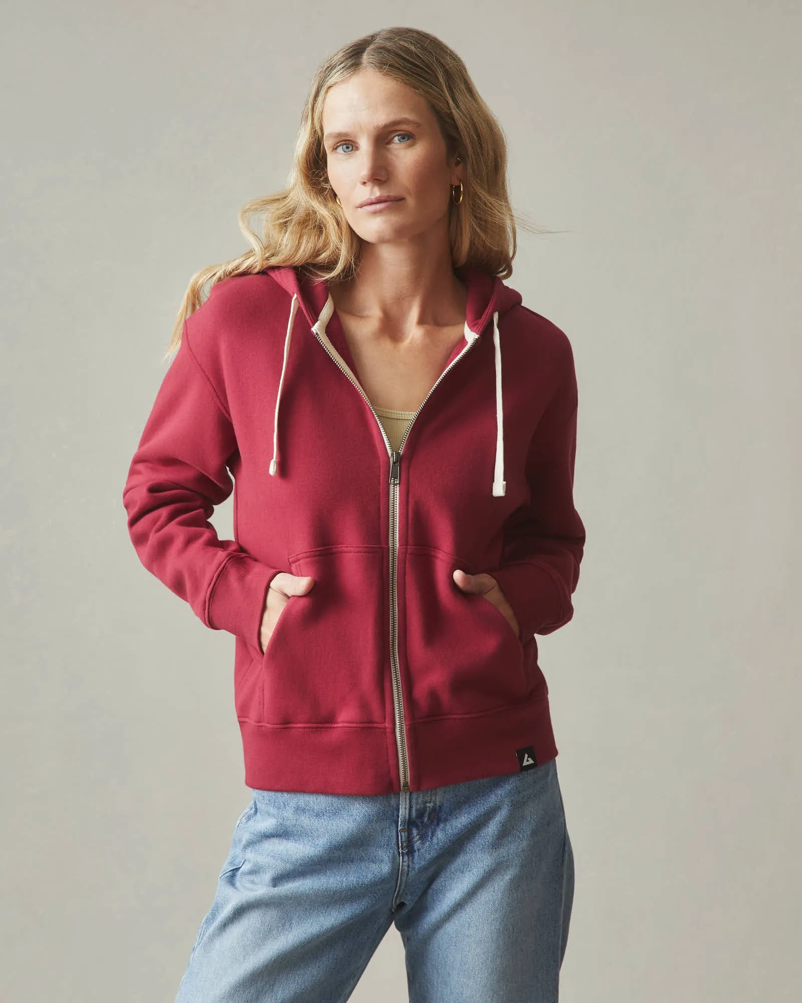 Women's Carolina Full Zip - Tibetan Red sold by American Giant product image thumbnail 3