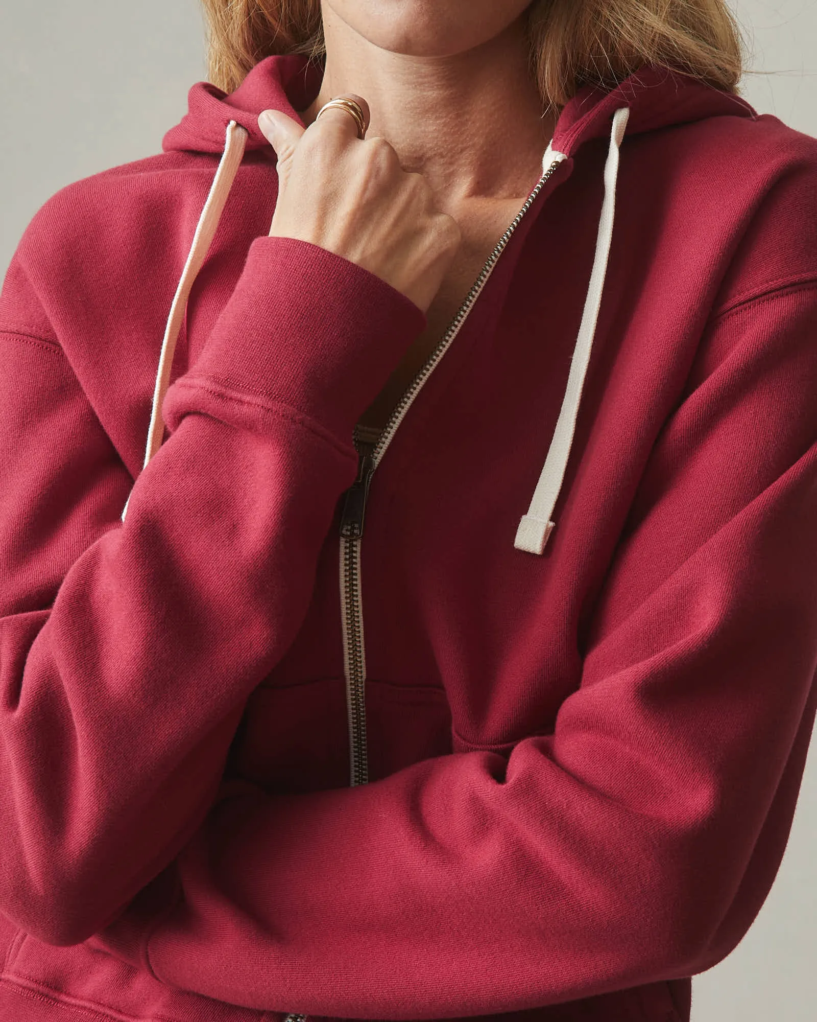 Women's Carolina Full Zip - Tibetan Red sold by American Giant product image thumbnail 5