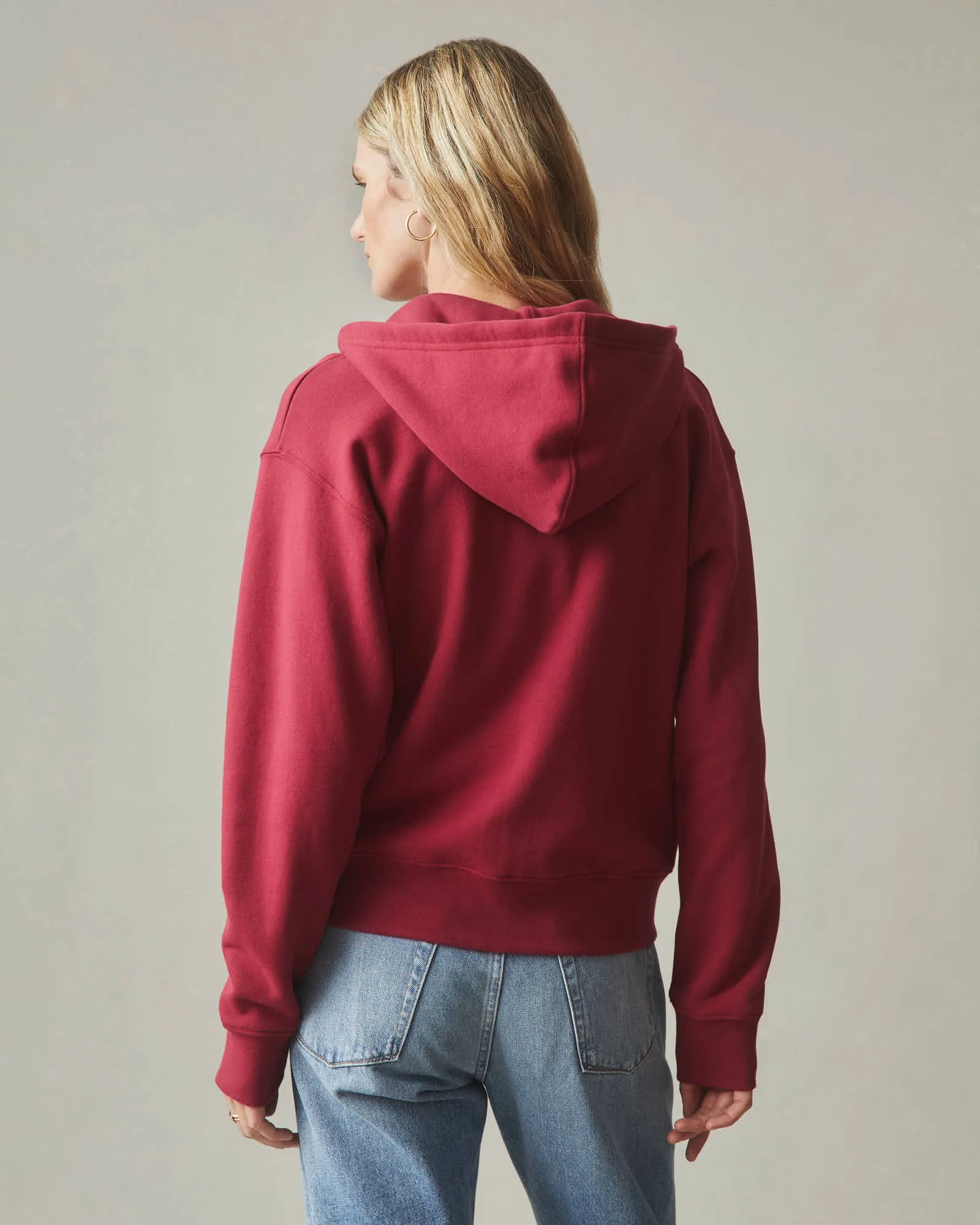 Women's Carolina Full Zip - Tibetan Red sold by American Giant product image thumbnail 4
