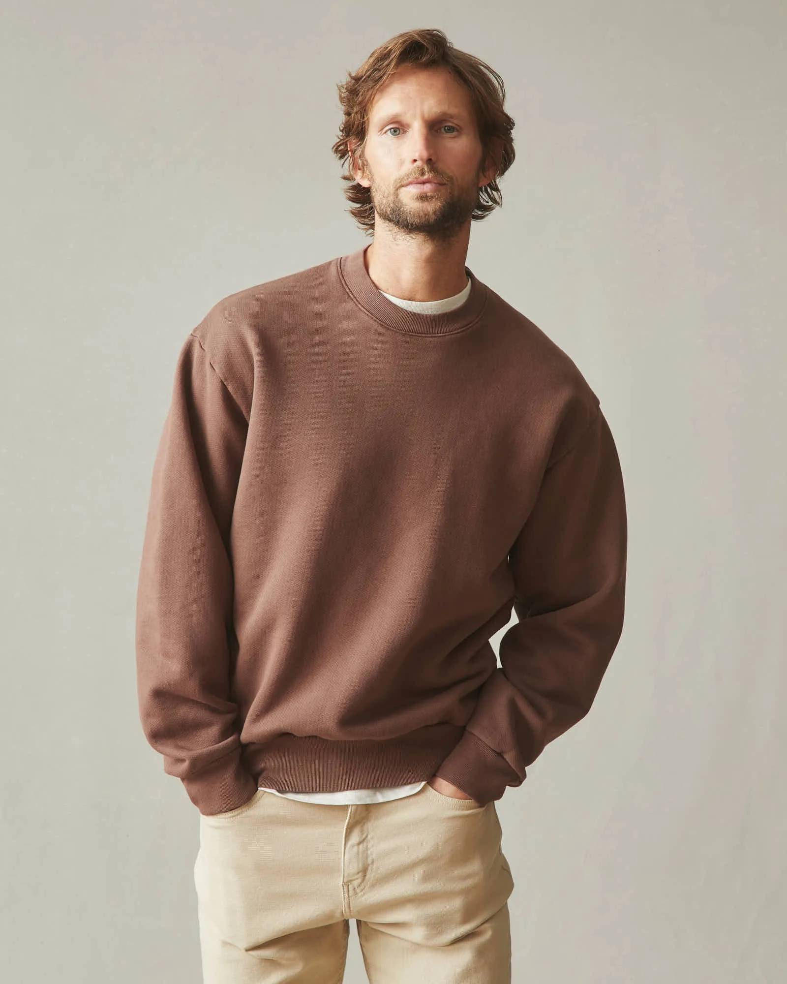 Unisex American Vintage Crew Sweatshirt - Chicory Coffee sold by American Giant product image thumbnail 2