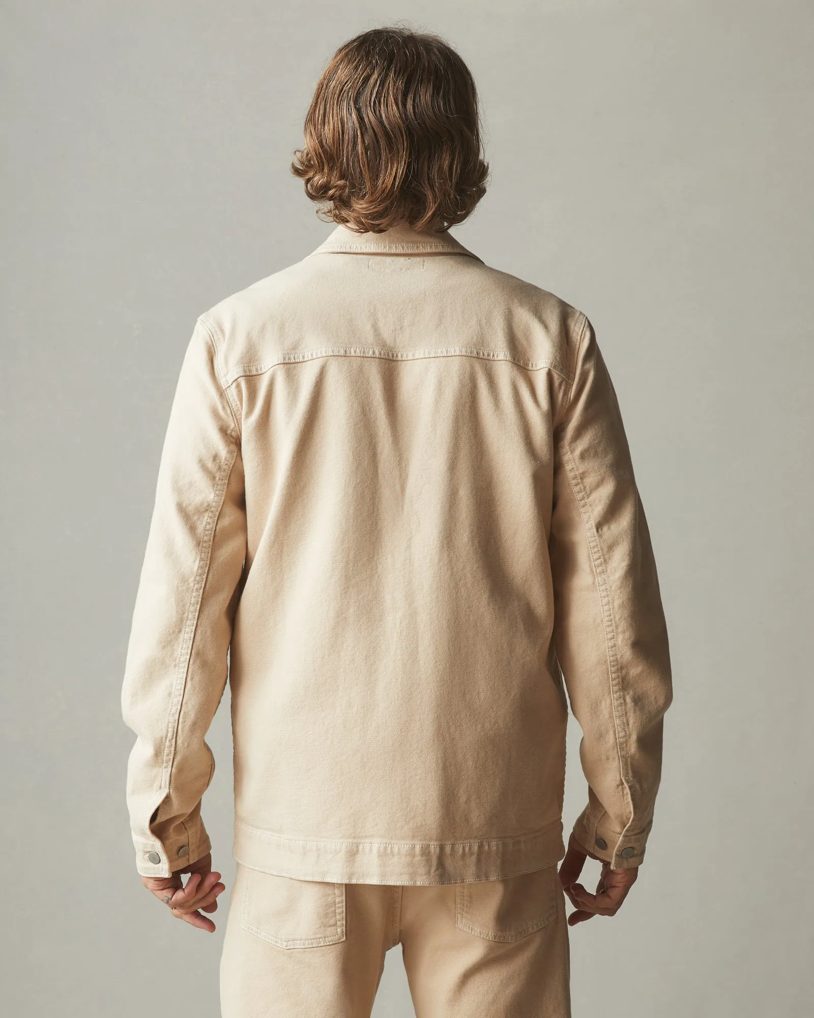 Unisex Roughneck Chore Jacket - Contrast Stitch - Toasted Sesame sold by American Giant product image thumbnail 4