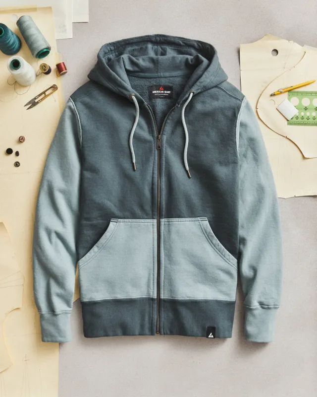 Vault Classic Full Zip - Vintage Indigo Lead sold by American Giant