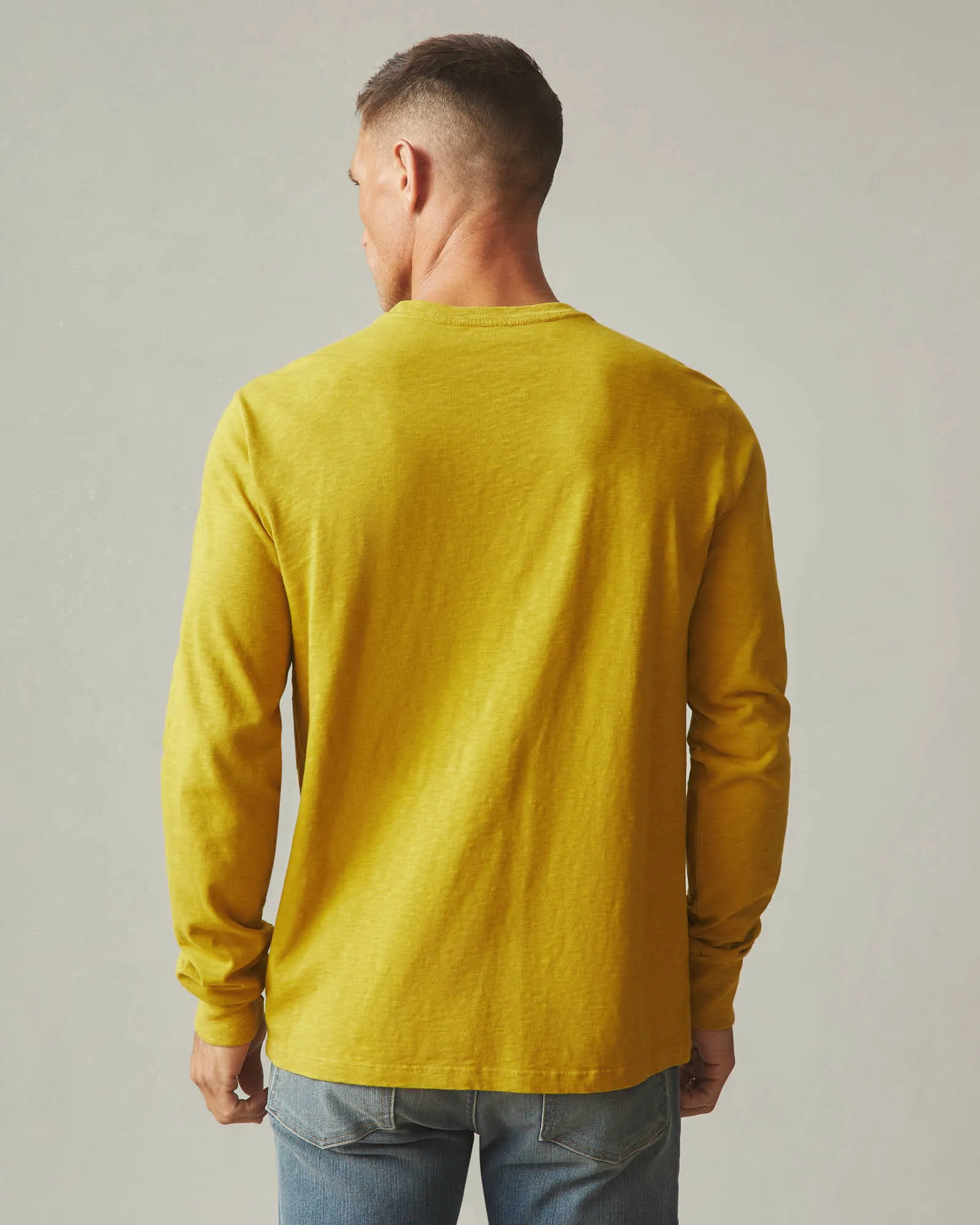 Men's Premium Slub Crew Long Sleeve Tee - Golden Palm sold by American Giant product image thumbnail 3
