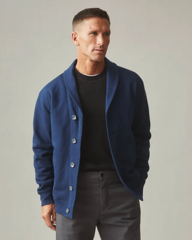 Shawl Collar Cardigan - Pageant Blue sold by American Giant