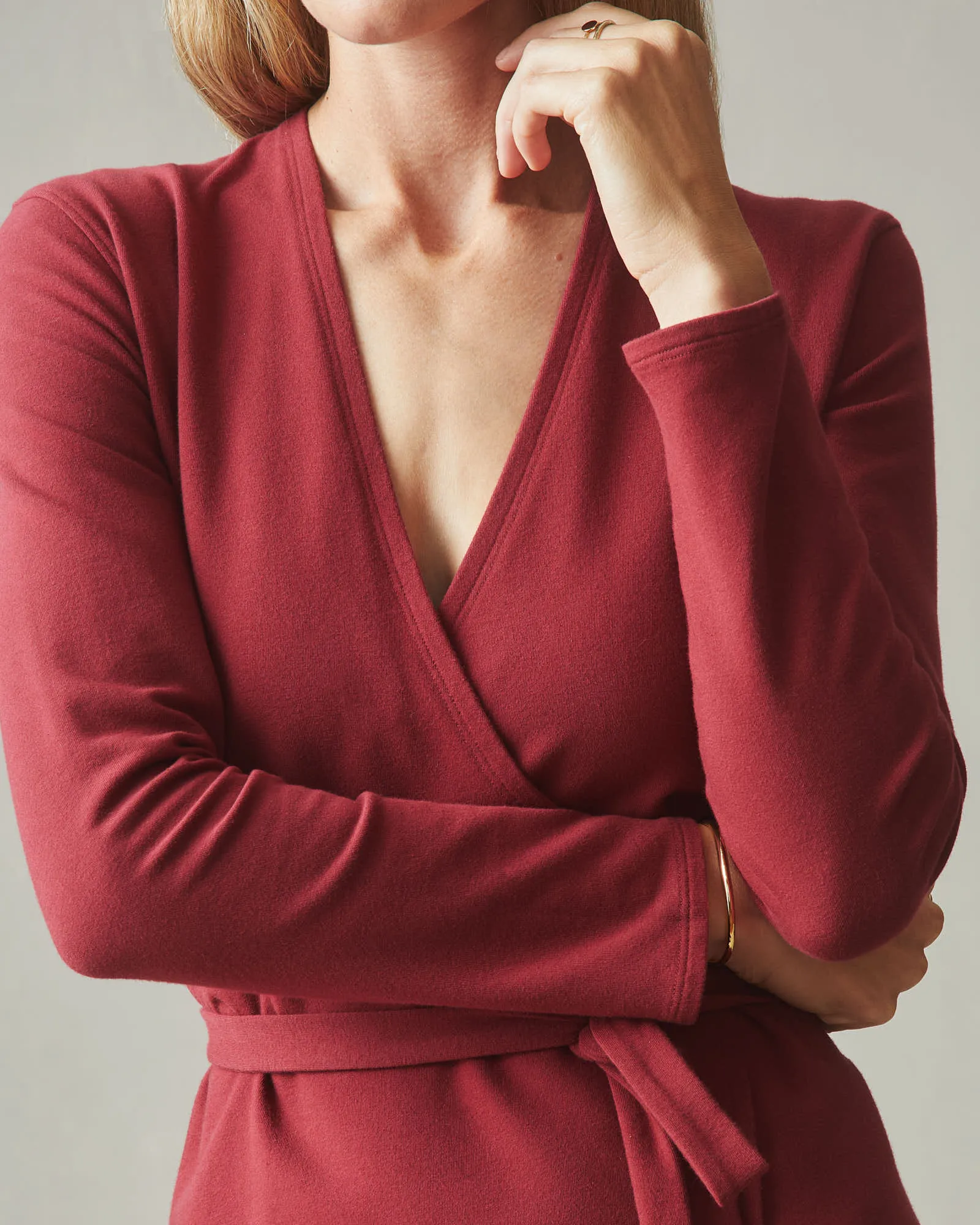 Women's Wrap Dress - Tibetan Red sold by American Giant product image thumbnail 2