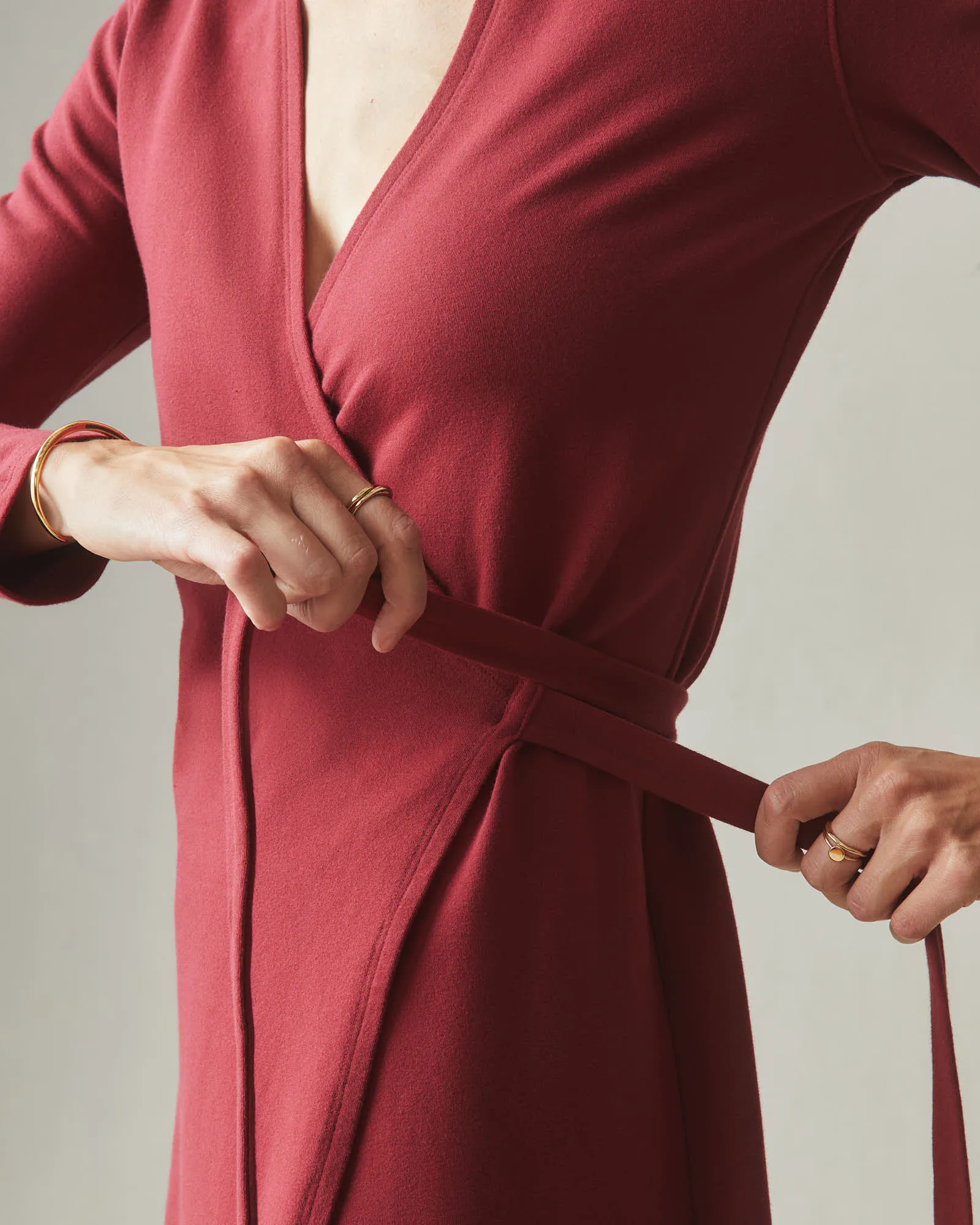 Women's Wrap Dress - Tibetan Red sold by American Giant product image thumbnail 4