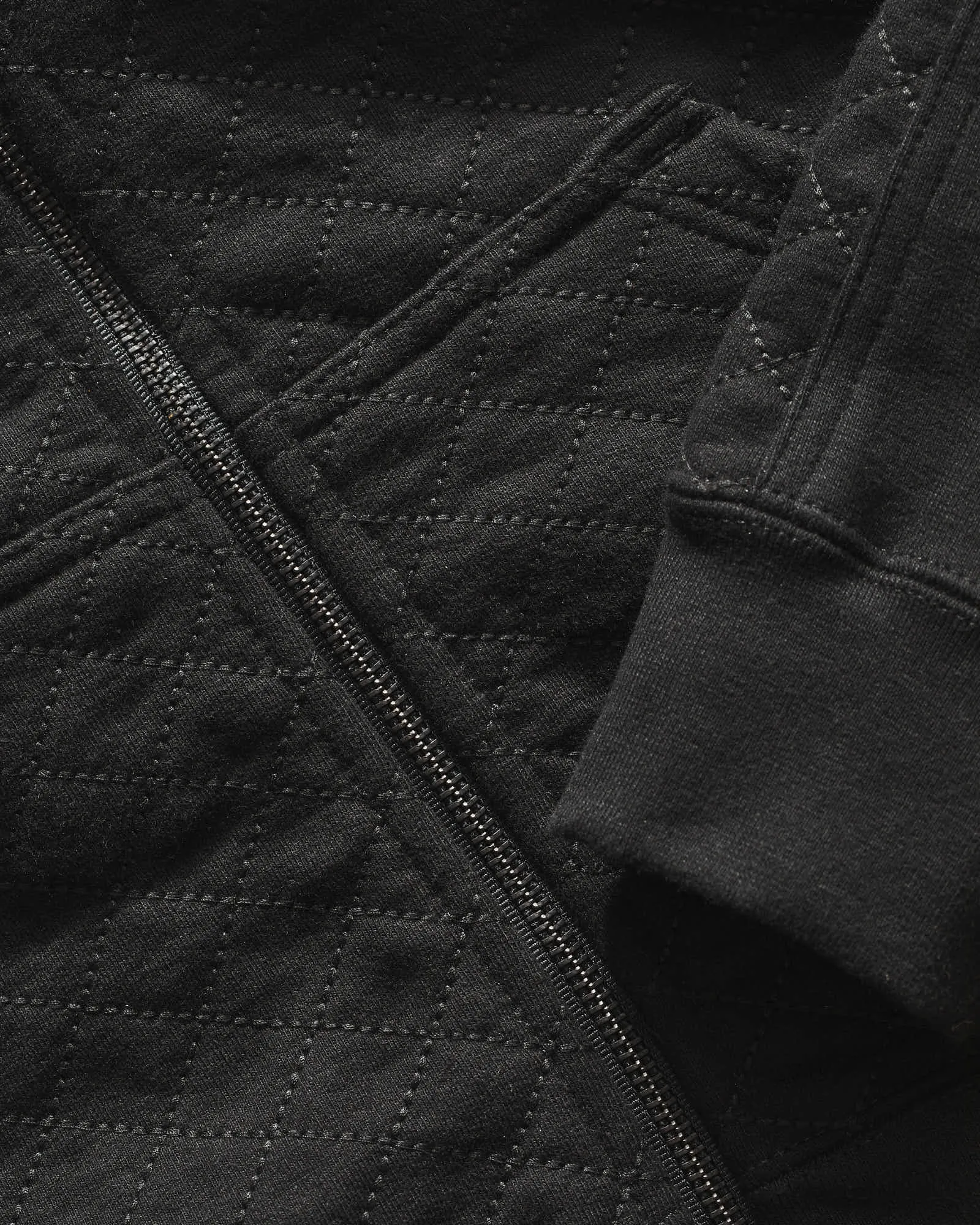 Diamond Stitch Relaxed Classic Full Zip - Black sold by American Giant product image thumbnail 4