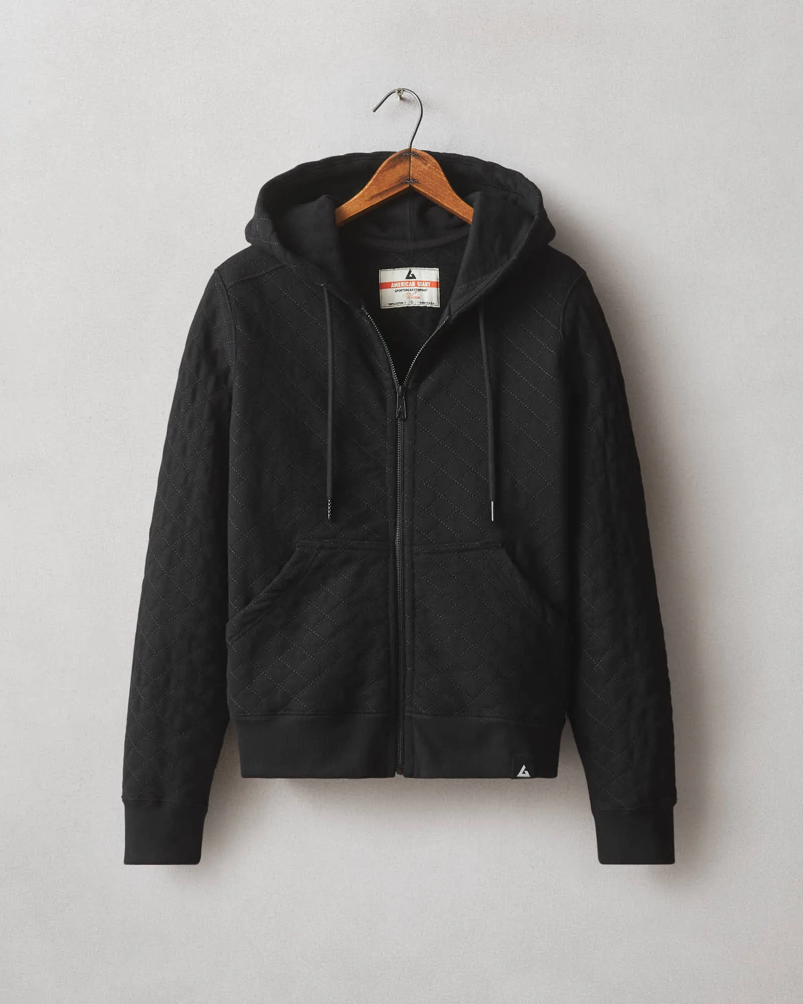 Diamond Stitch Relaxed Classic Full Zip - Black sold by American Giant product image thumbnail 5