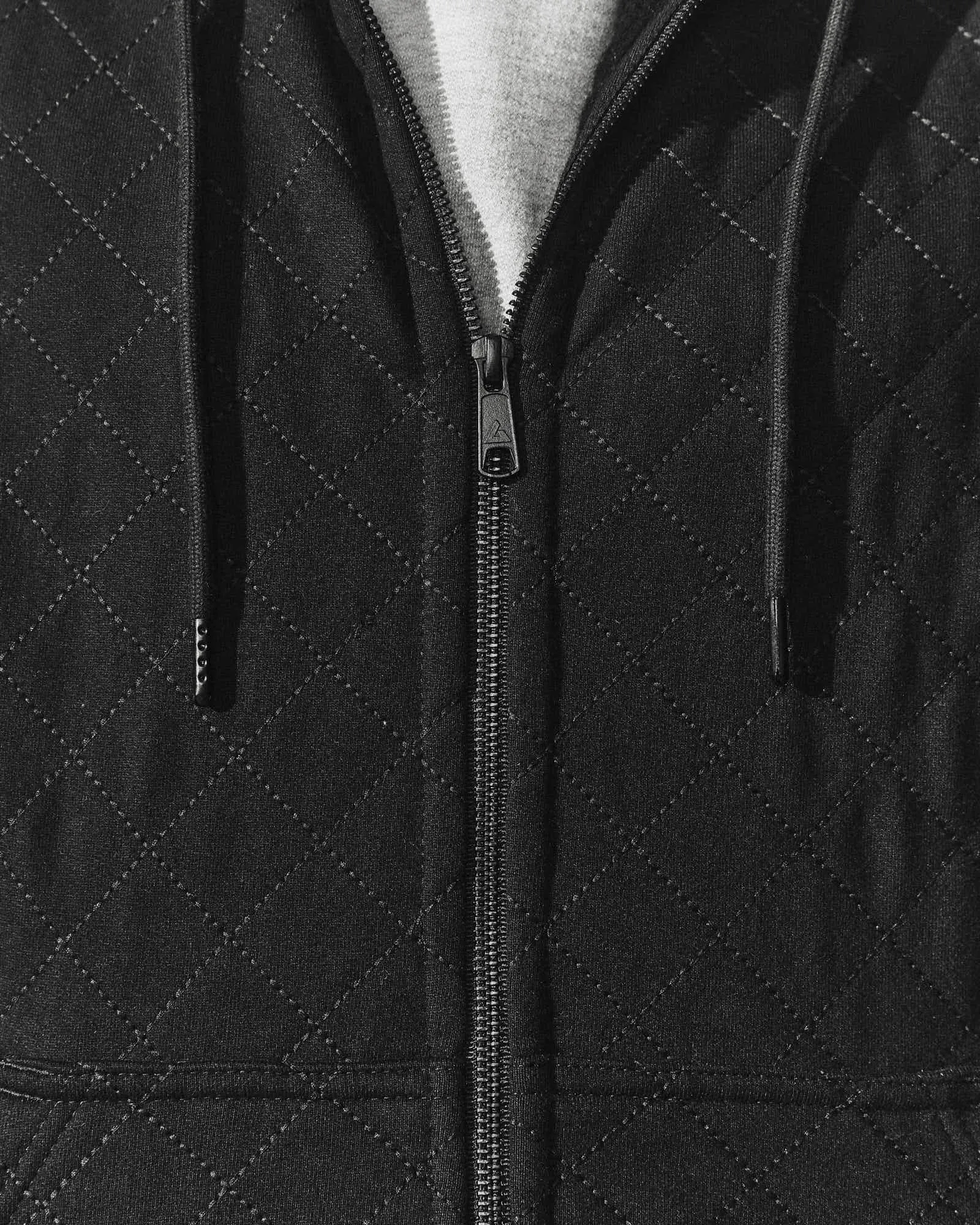 Diamond Stitch Relaxed Classic Full Zip - Black sold by American Giant product image thumbnail 3