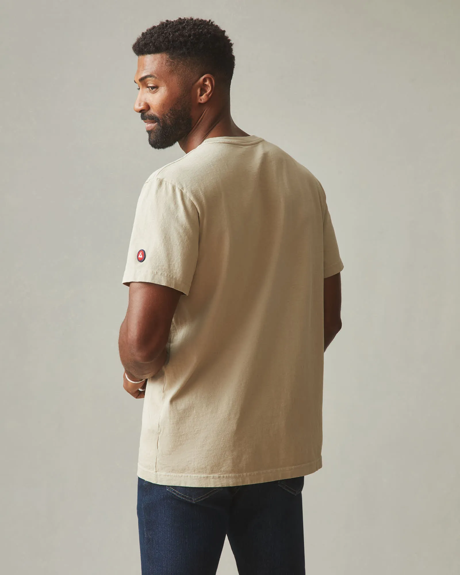 Men's Vintage Crew Tee - Washed Lemon Pepper sold by American Giant product image thumbnail 3