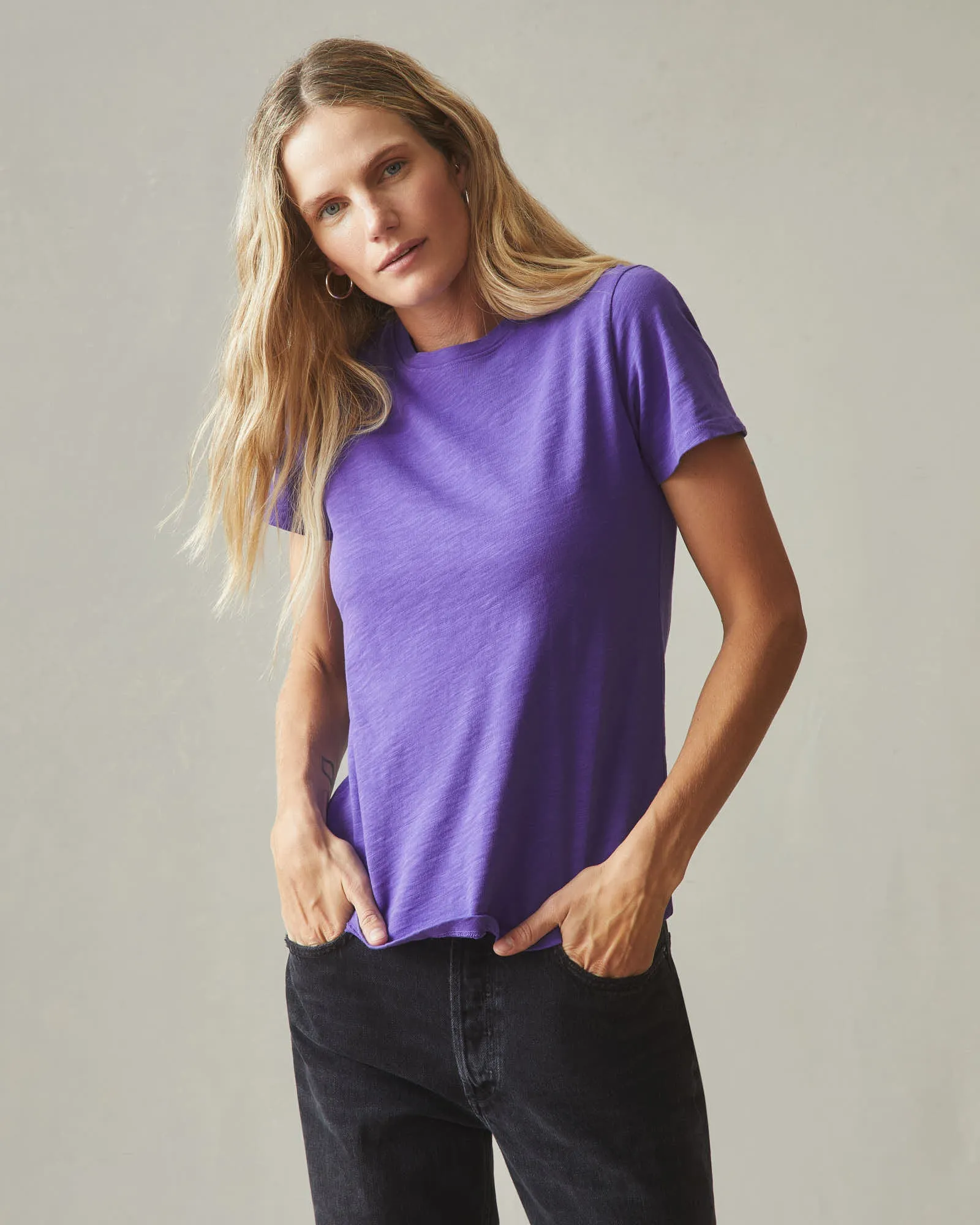Women's Premium Slub Crew Tee - Ultra Violet sold by American Giant product image thumbnail 4