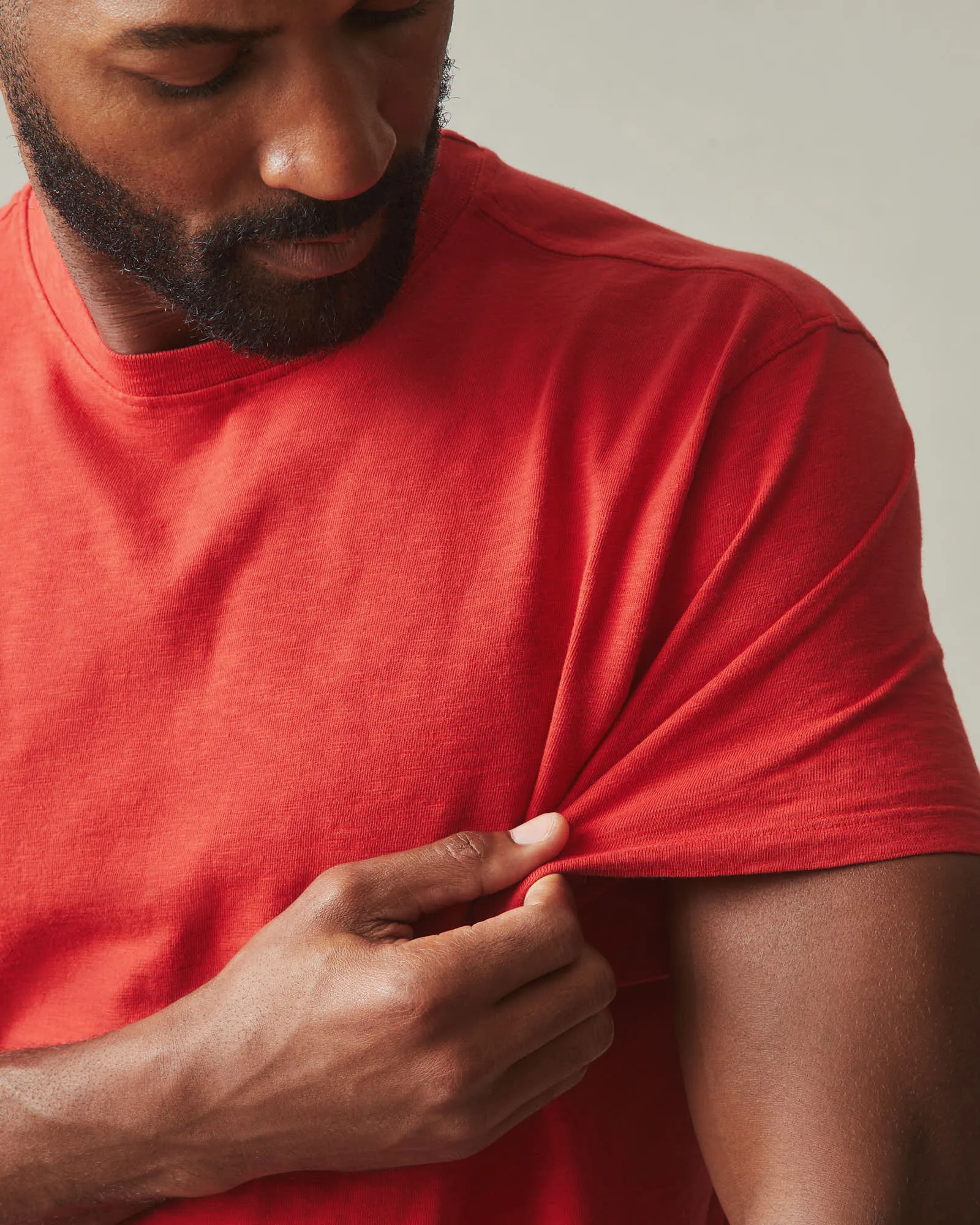 Men's Premium Slub Crew Tee - Salsa sold by American Giant product image thumbnail 3