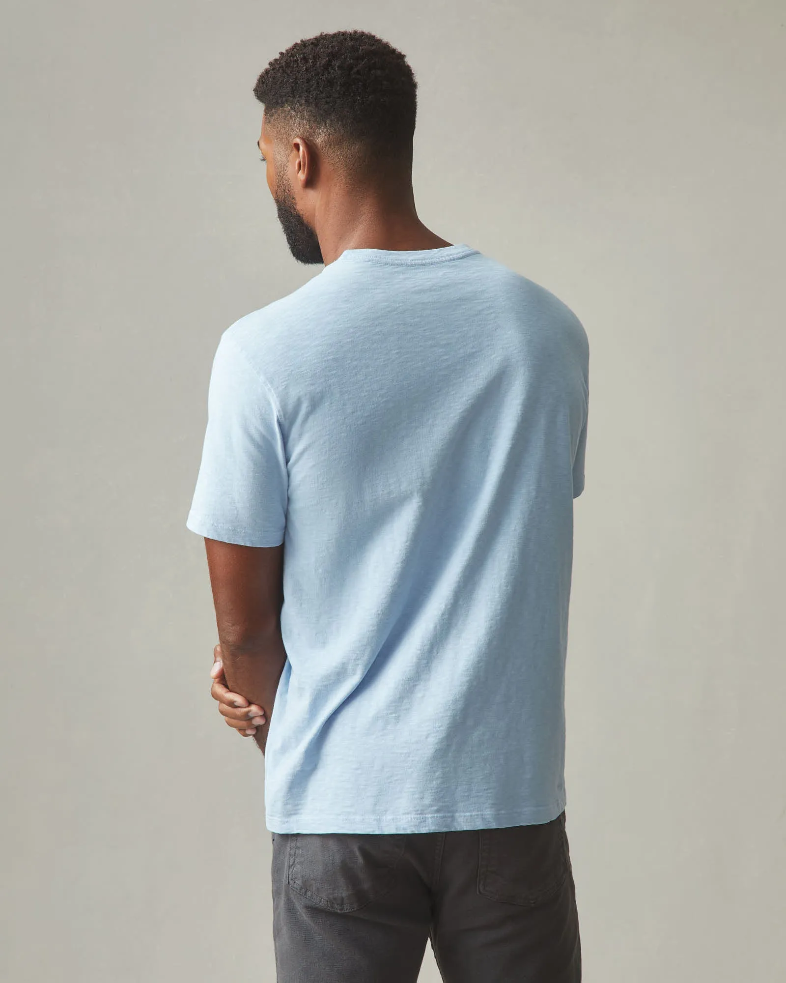 Men's Premium Slub Crew Tee - Powder Blue sold by American Giant product image thumbnail 2