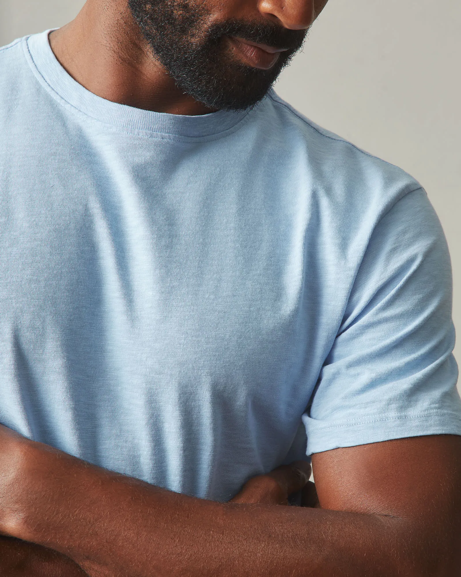 Men's Premium Slub Crew Tee - Powder Blue sold by American Giant product image thumbnail 3