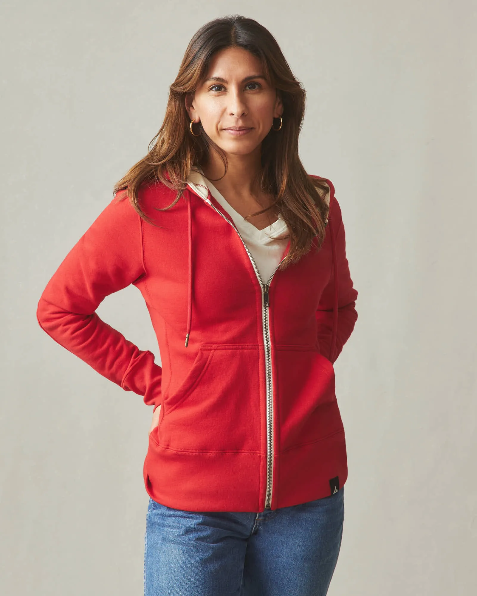 Women's Classic Full Zip Waffle Hood - Salsa sold by American Giant product image thumbnail 2