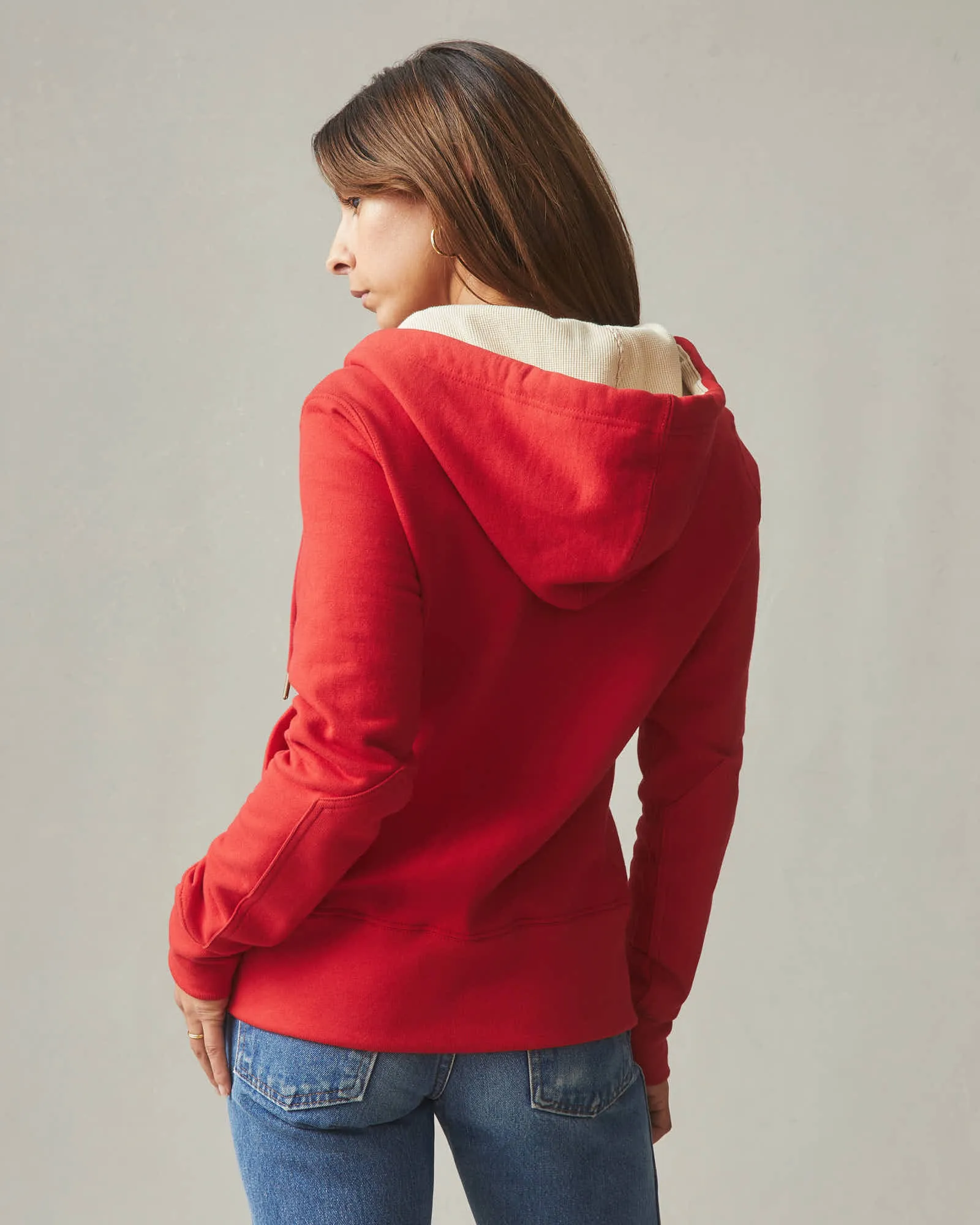 Women's Classic Full Zip Waffle Hood - Salsa sold by American Giant product image thumbnail 4