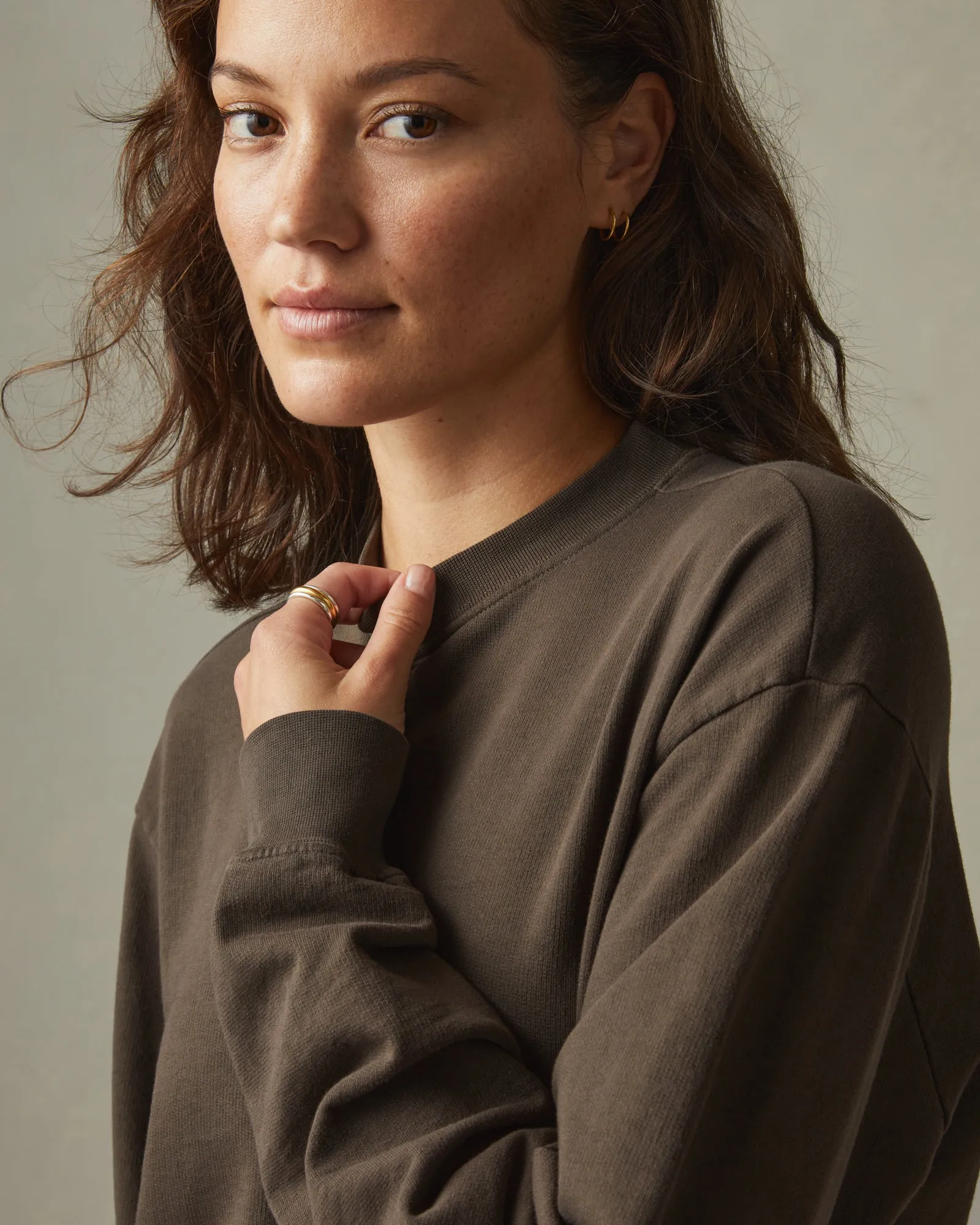 Women's Relaxed French Terry Sweatshirt - Oak sold by American Giant product image thumbnail 4