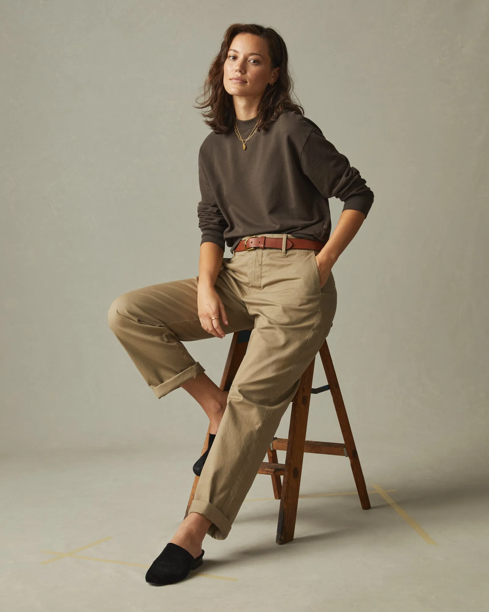 Women's Relaxed French Terry Sweatshirt - Oak sold by American Giant product image thumbnail 5