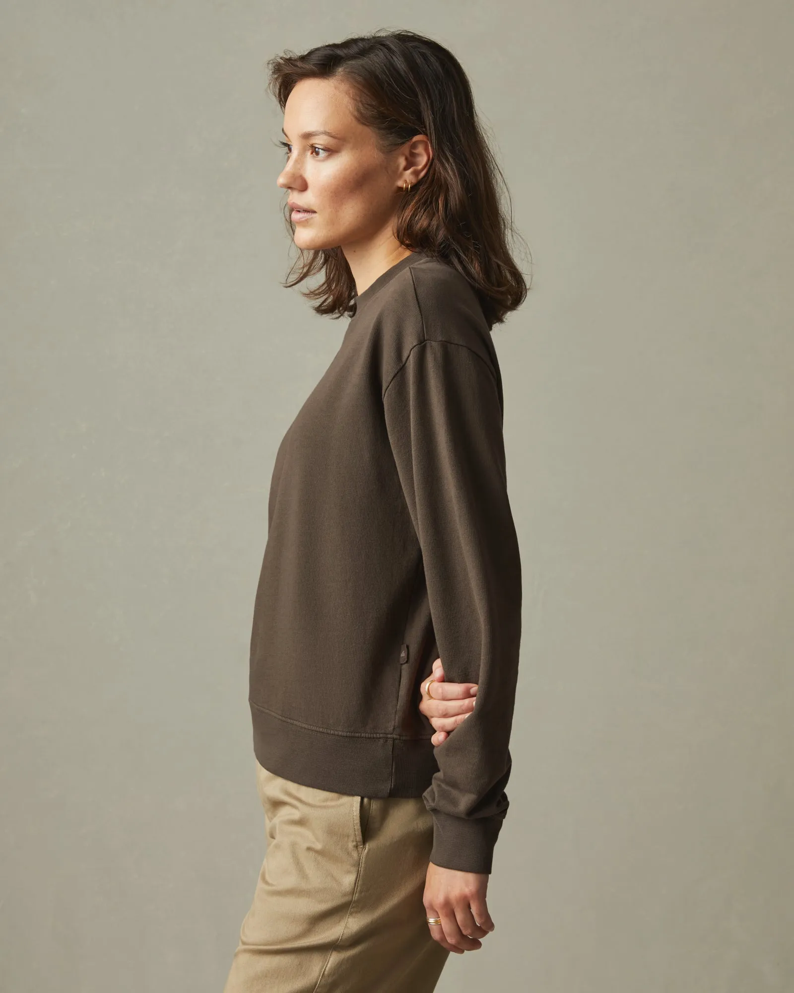 Women's Relaxed French Terry Sweatshirt - Oak sold by American Giant product image thumbnail 2