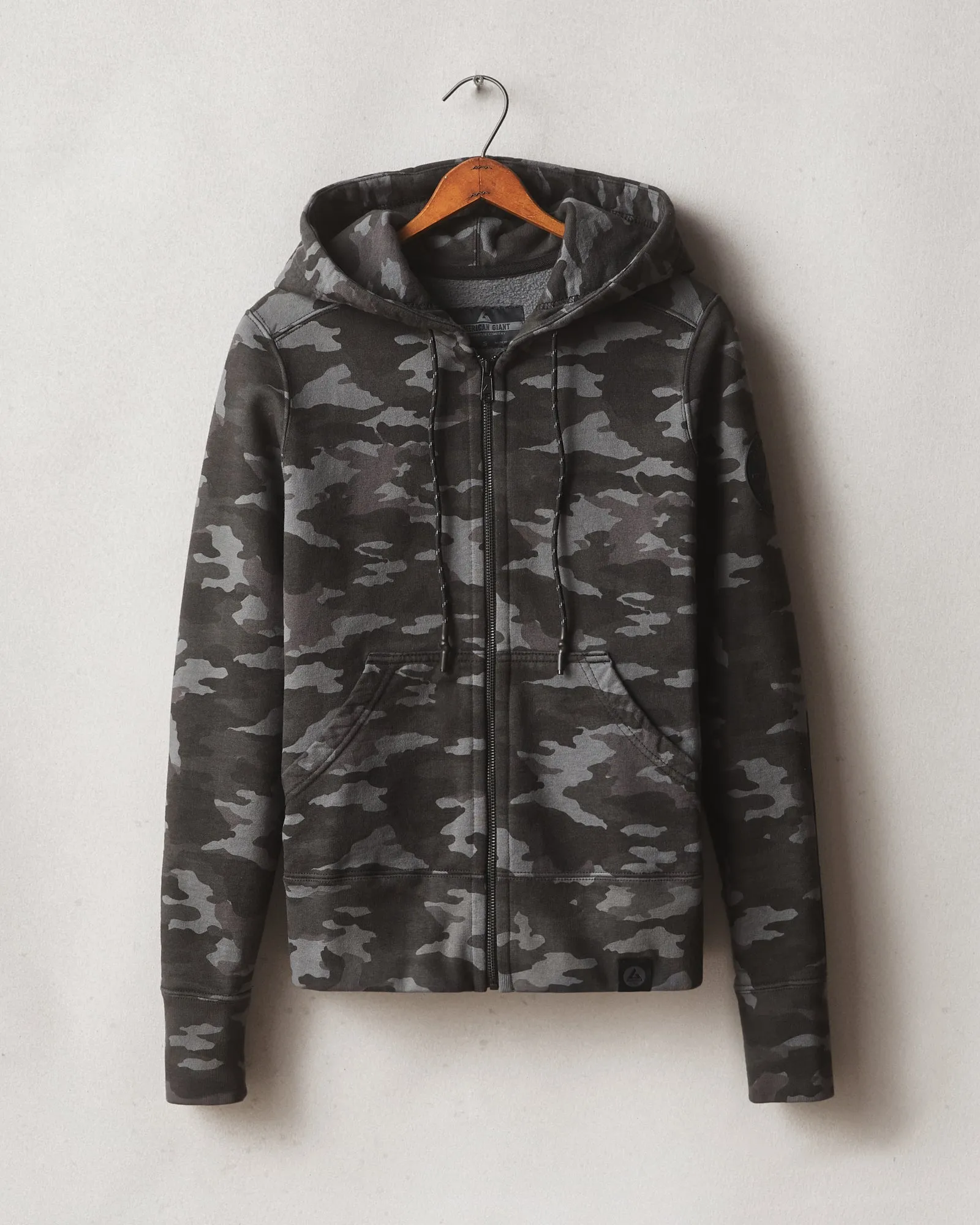 Women's Women's Classic Full Zip - Black Camo sold by American Giant
