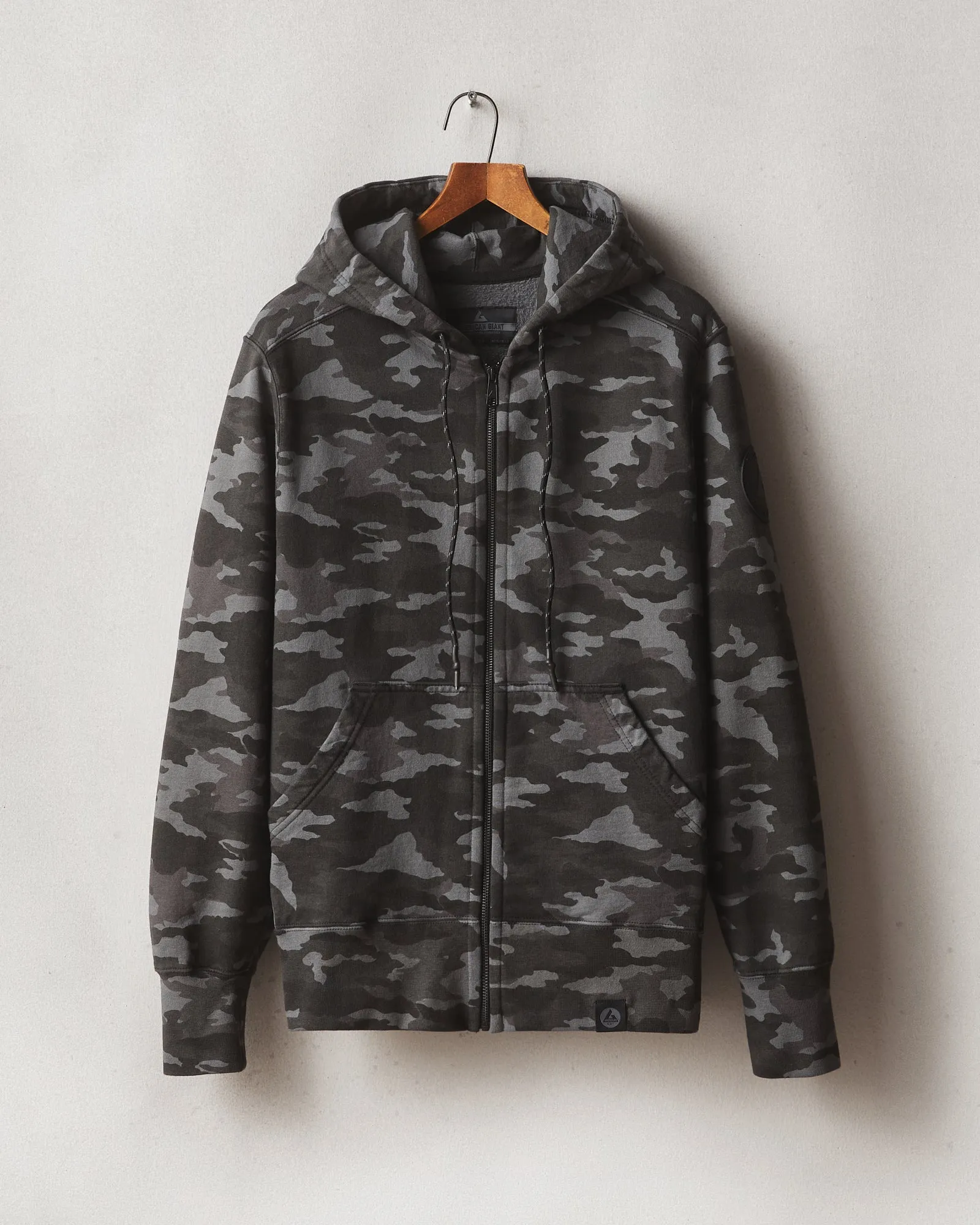 Men's Classic Full Zip - Black Camo sold by American Giant