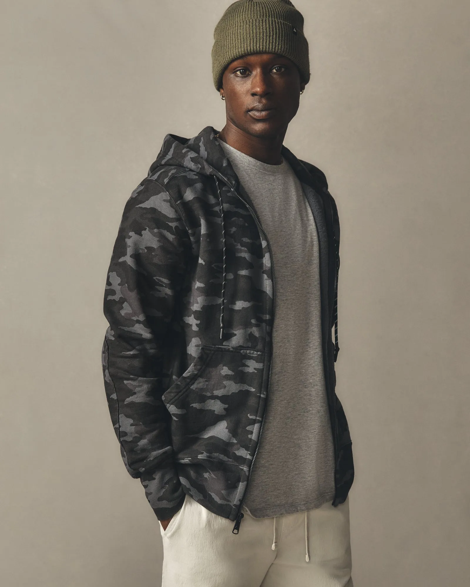 Men's Classic Full Zip - Black Camo sold by American Giant product image thumbnail 4