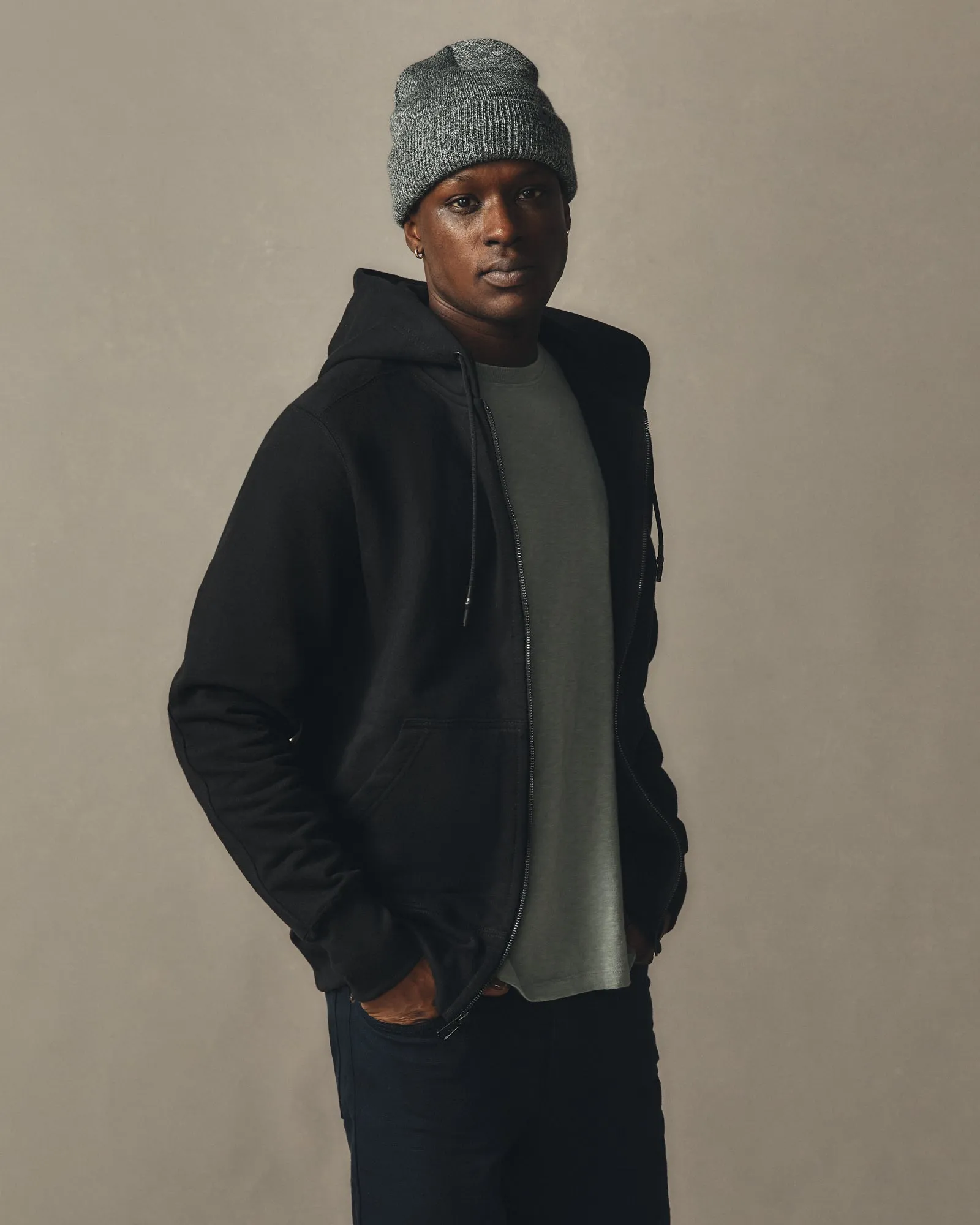 Men's Classic Full Zip - Stealth Black sold by American Giant product image thumbnail 2