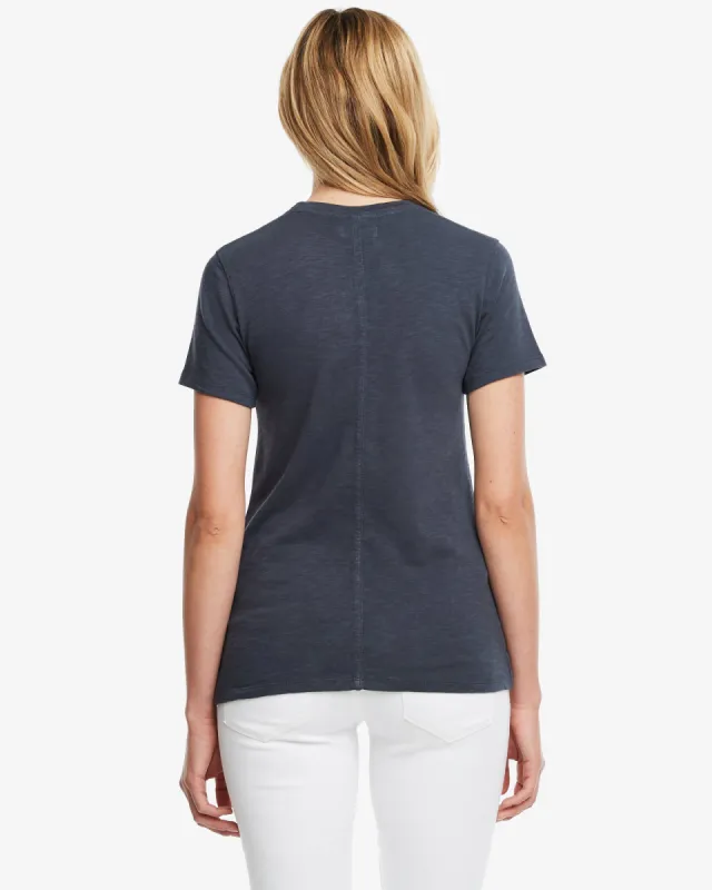 Women's Premium Slub Crew Tee - Steel Blue sold by American Giant