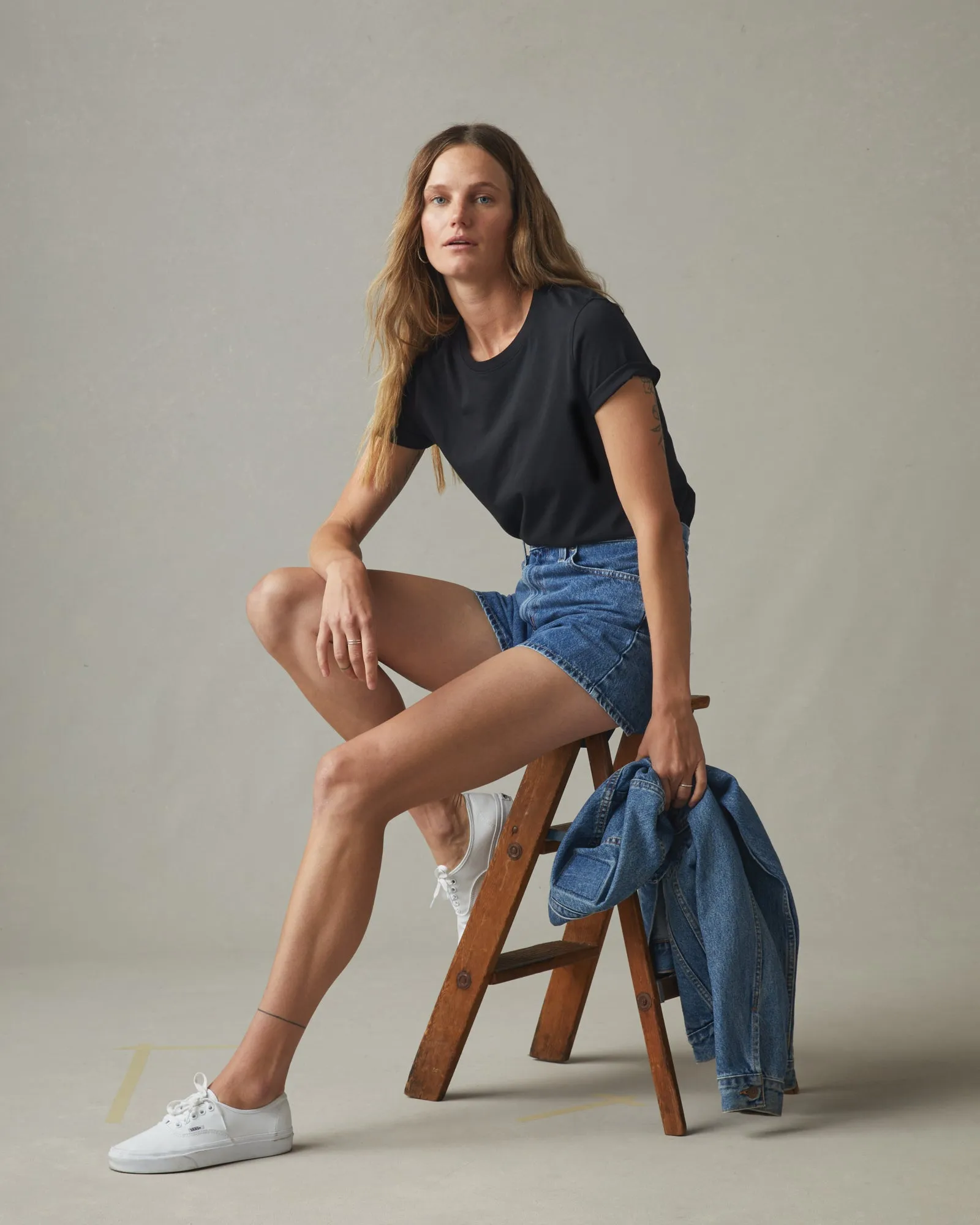 Classic Cotton Crew Tee - Black sold by American Giant product image thumbnail 5