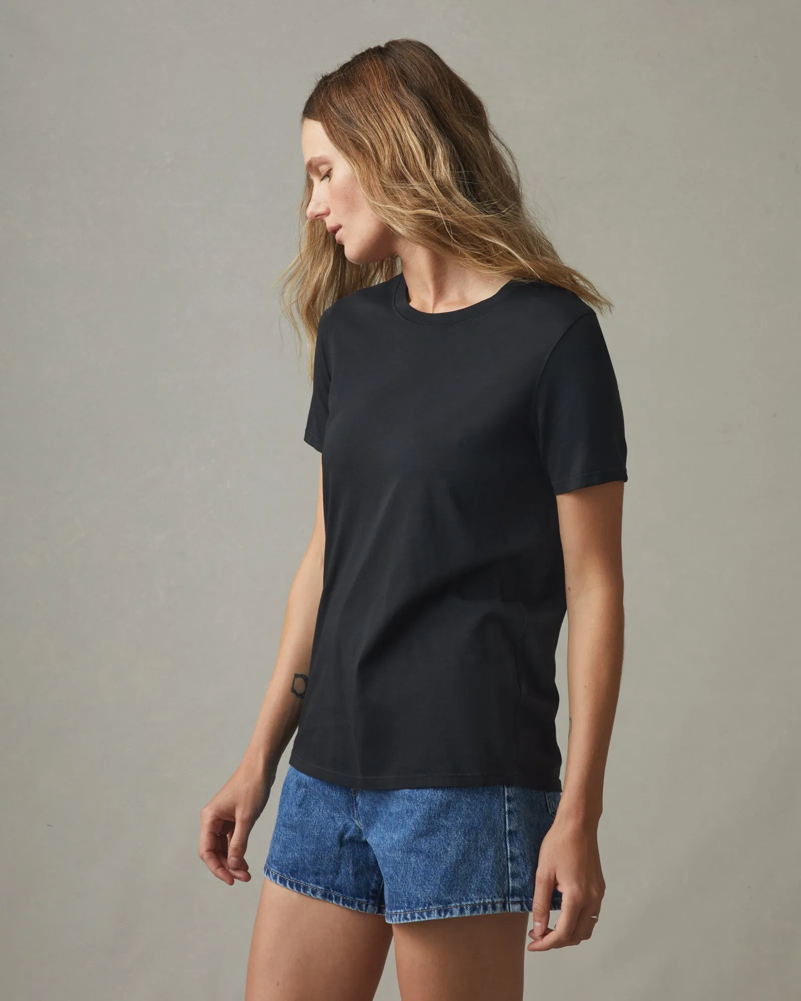 Classic Cotton Crew Tee - Black sold by American Giant product image thumbnail 2