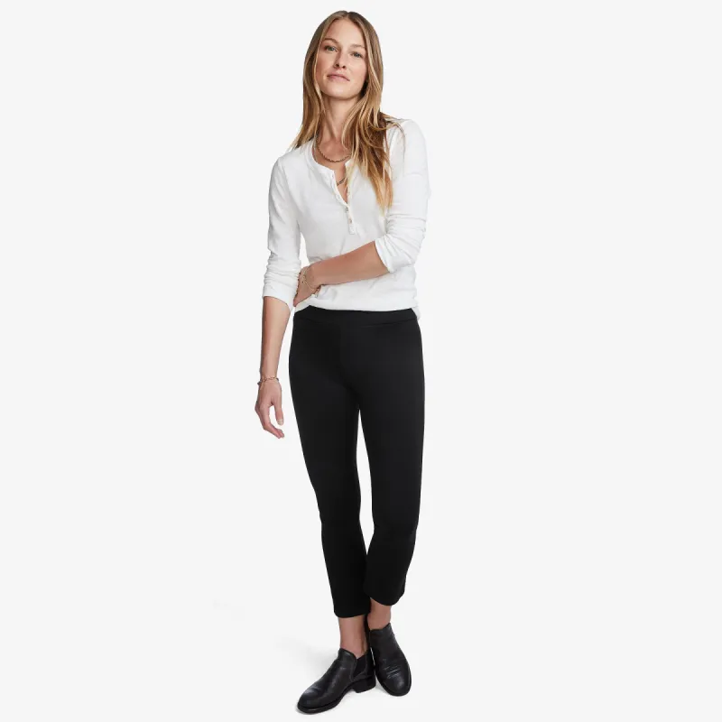Women's Ponte Legging Kick Flare - Super Black sold by American Giant