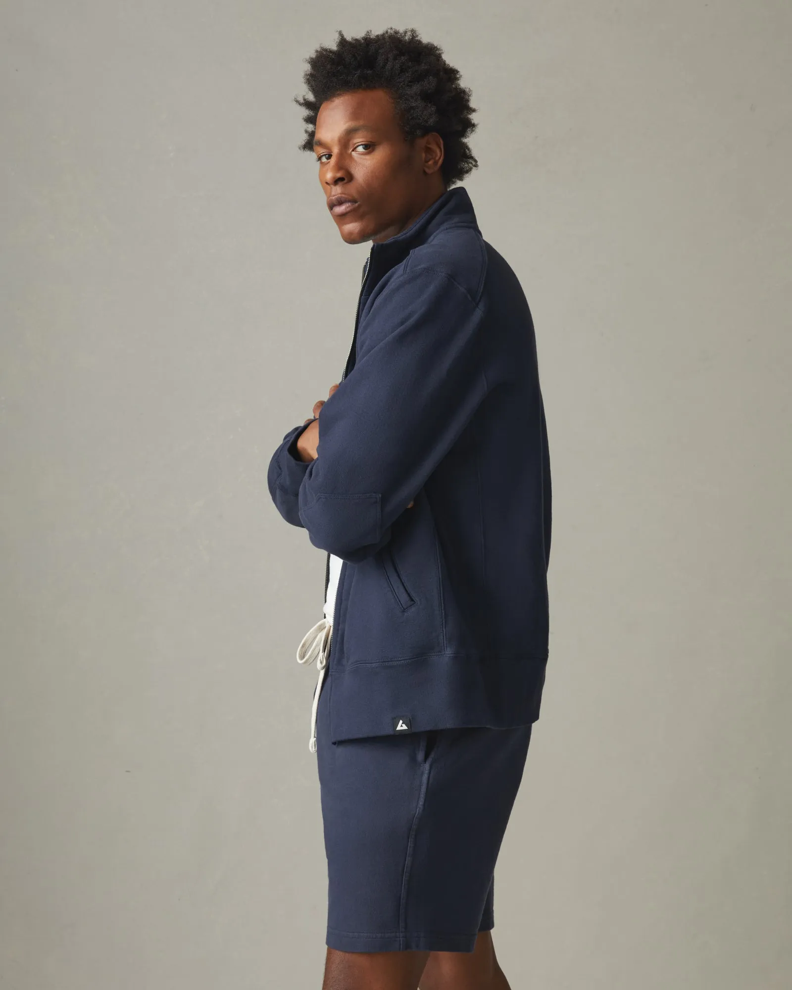 Men's Moto Full Zip Original - Oxford Blue sold by American Giant product image thumbnail 3