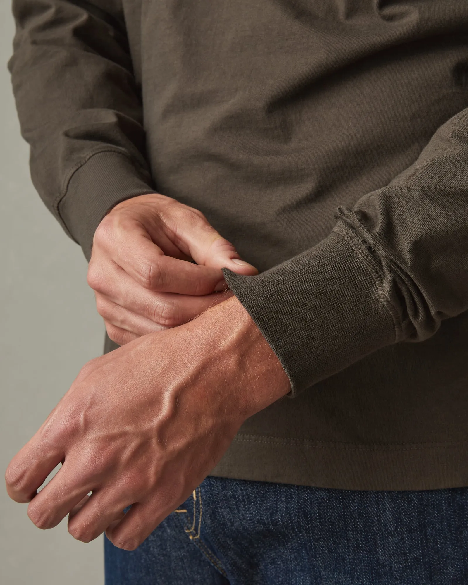 Heavyweight Pocket Tee Long Sleeve - Oak sold by American Giant product image thumbnail 4