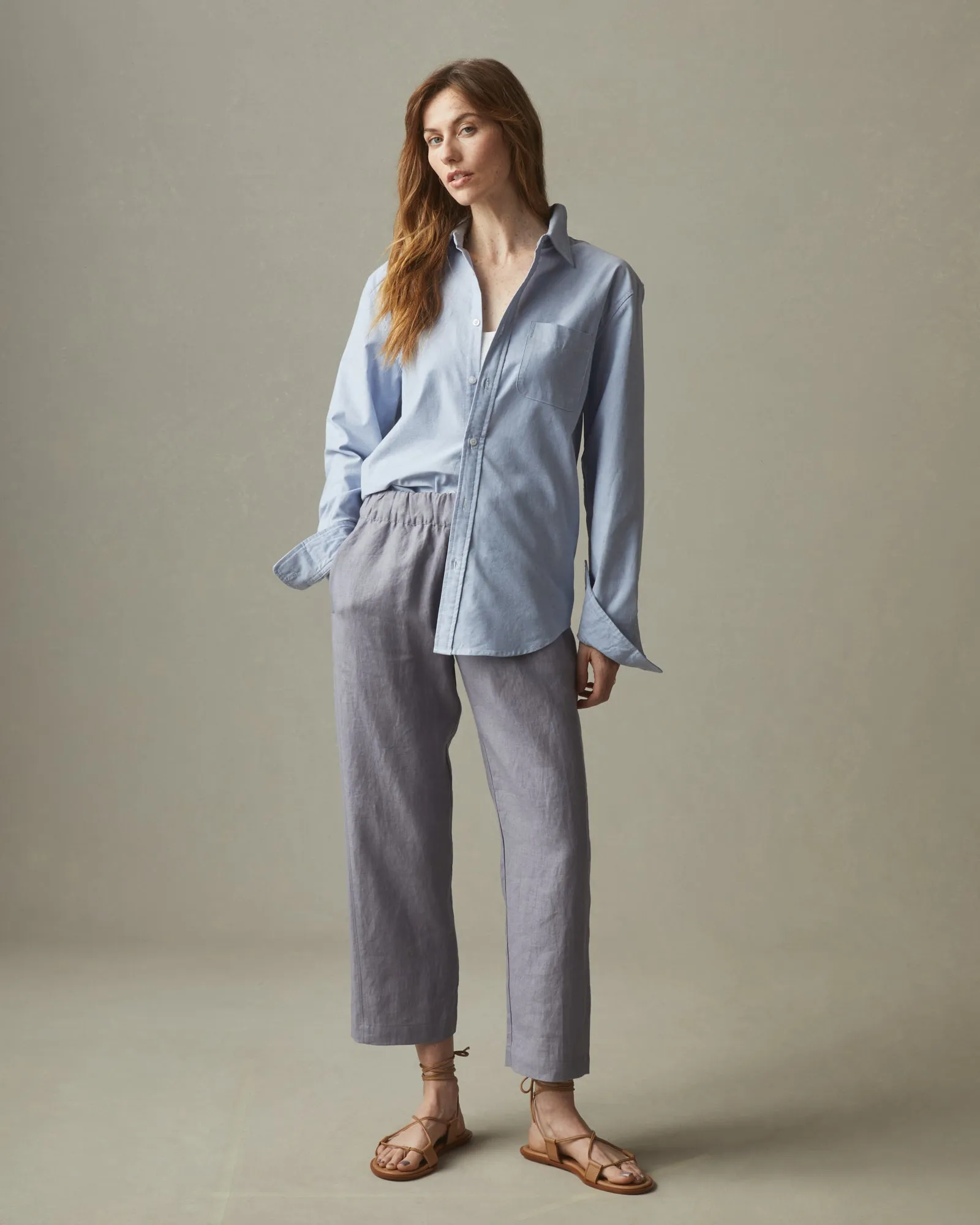 Women's Easy Linen Pant - Grey Lavender sold by American Giant product image thumbnail 5