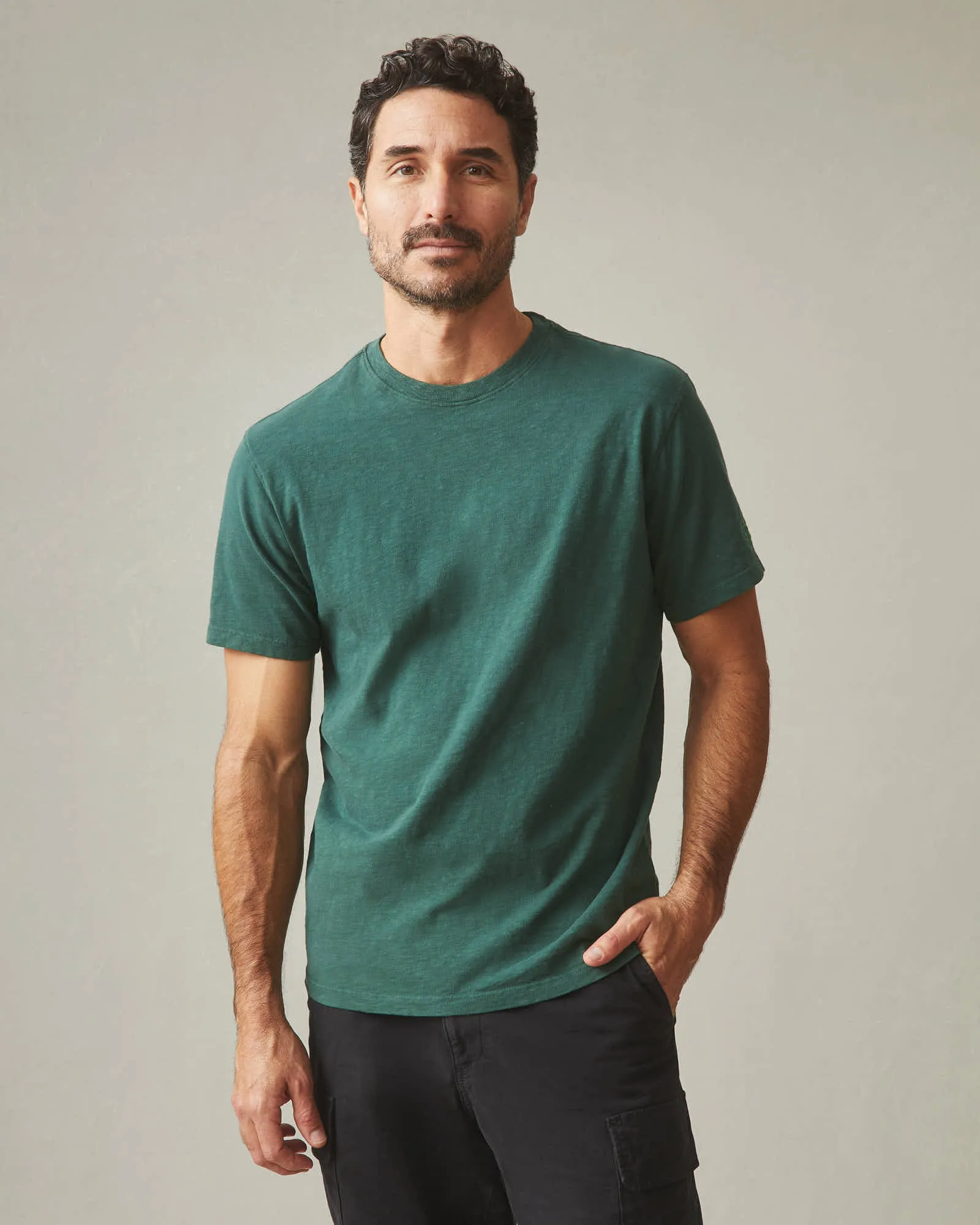 Premium Slub Crew Tee - St. Patricks Day - Trekking Green sold by American Giant