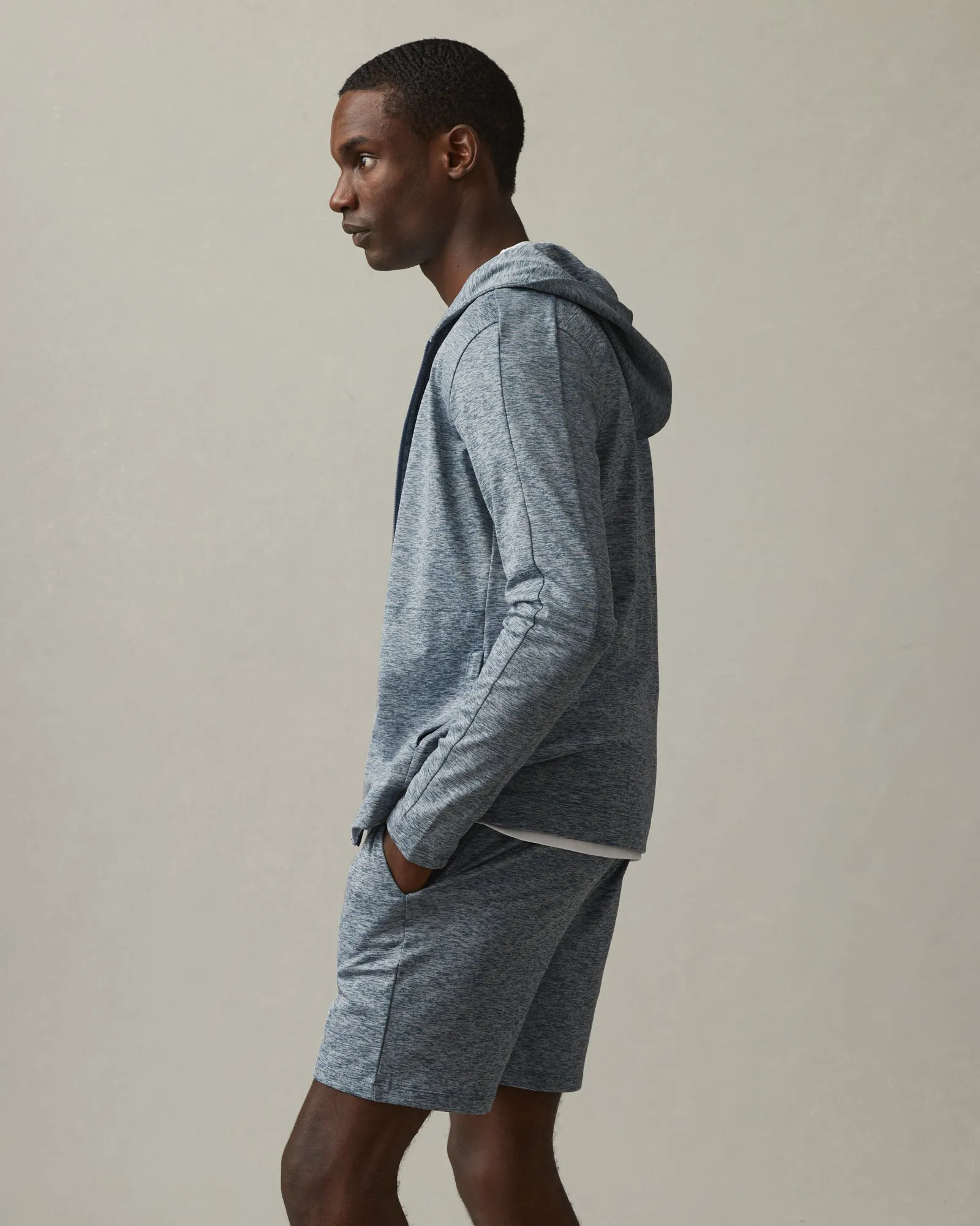 Men's Lightweight Full Zip - Bluefin Heather sold by American Giant product image thumbnail 2