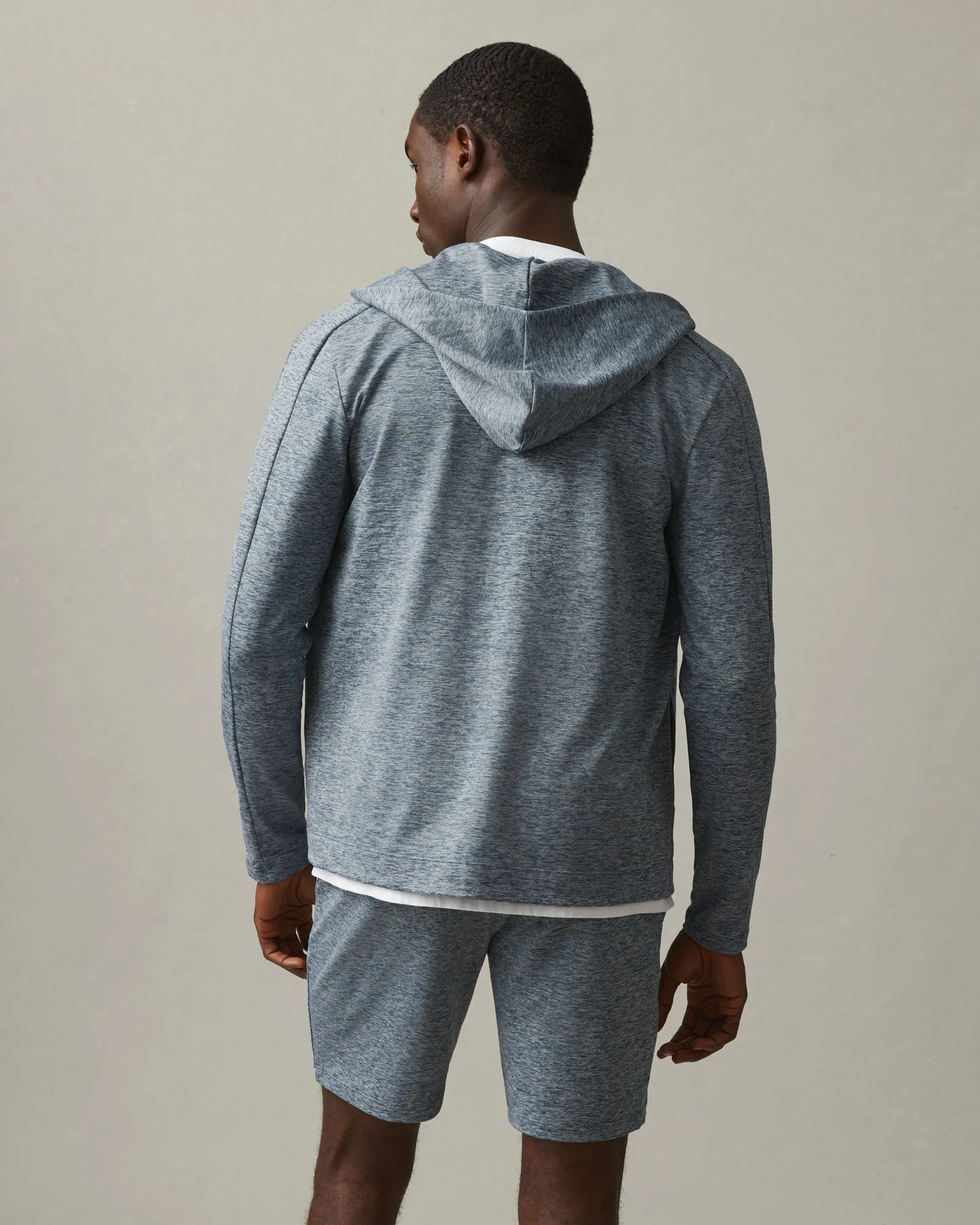 Men's Lightweight Full Zip - Bluefin Heather sold by American Giant product image thumbnail 3