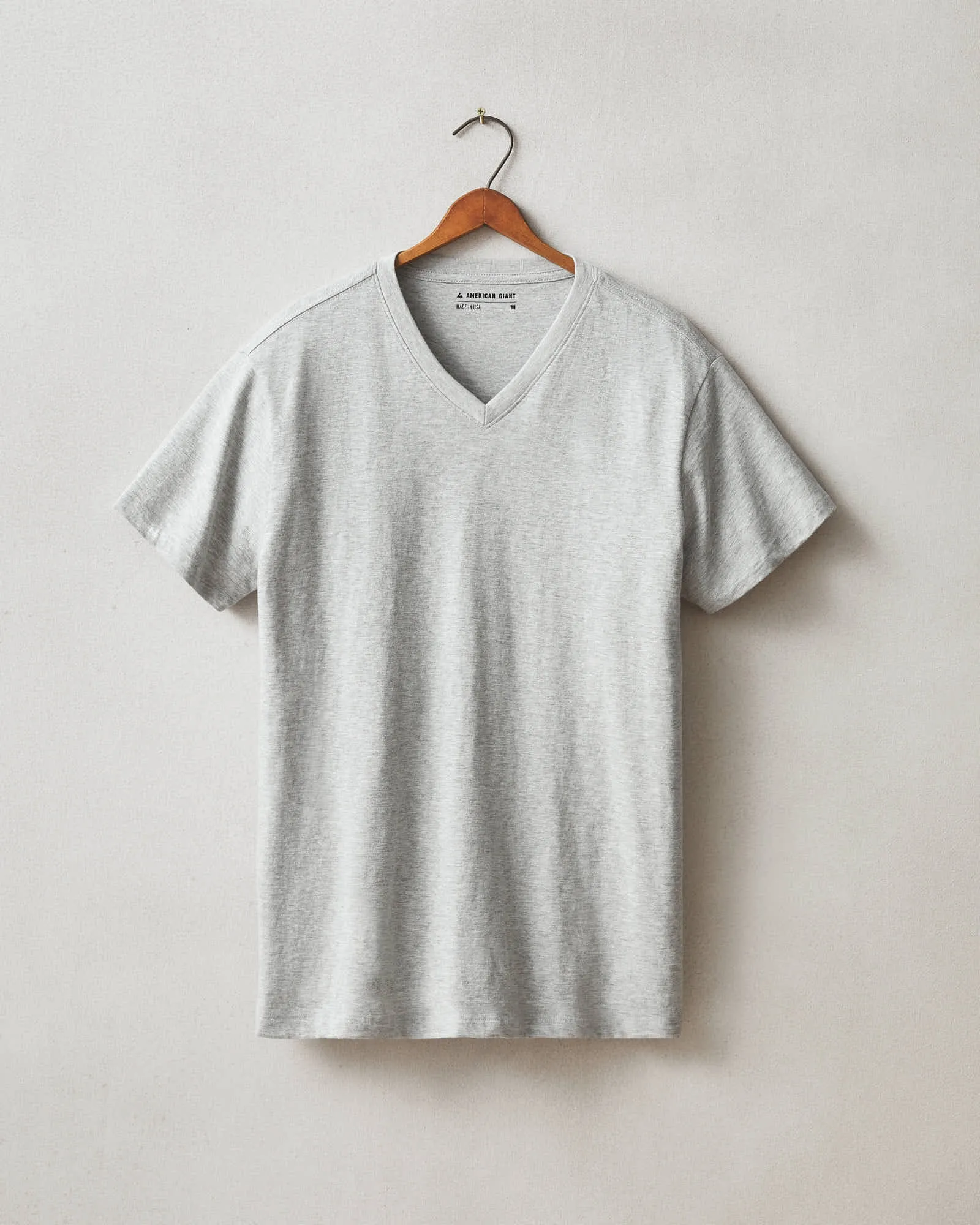 Men's Classic Cotton V-Neck Tee - Athletic Heather sold by American Giant
