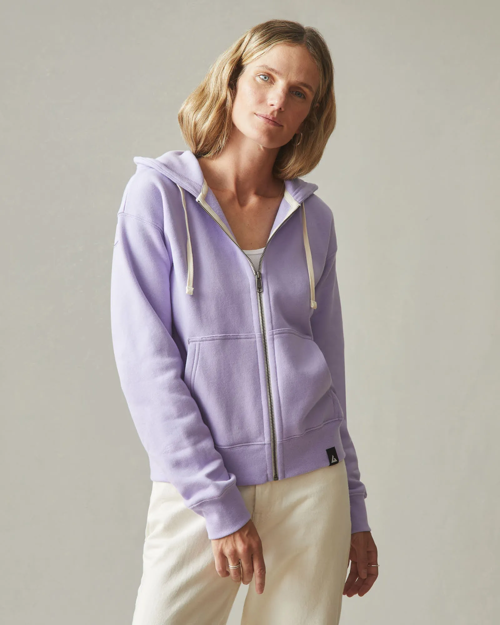 Women's Carolina Full Zip - Violet Tulip sold by American Giant