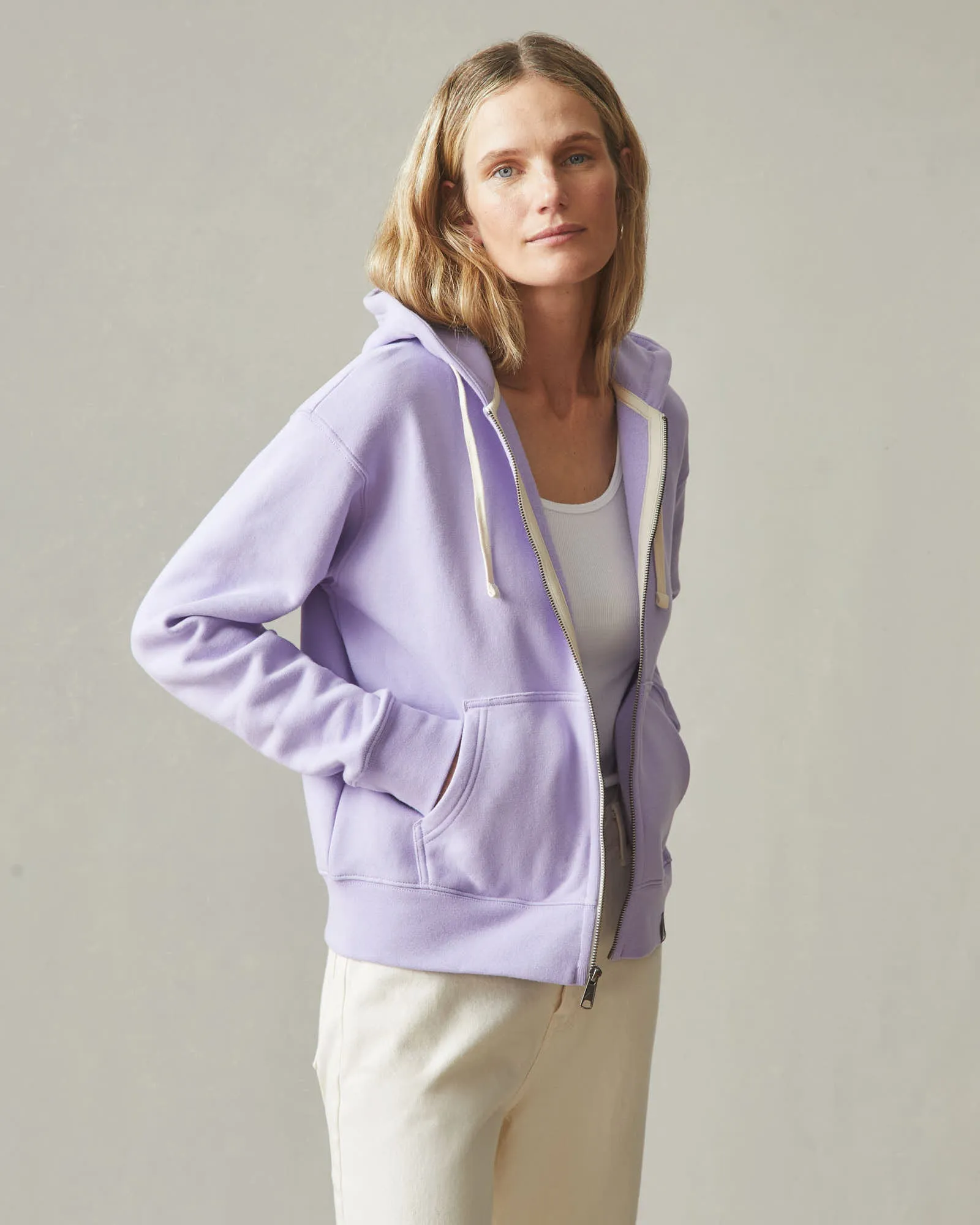 Women's Carolina Full Zip - Violet Tulip sold by American Giant product image thumbnail 3