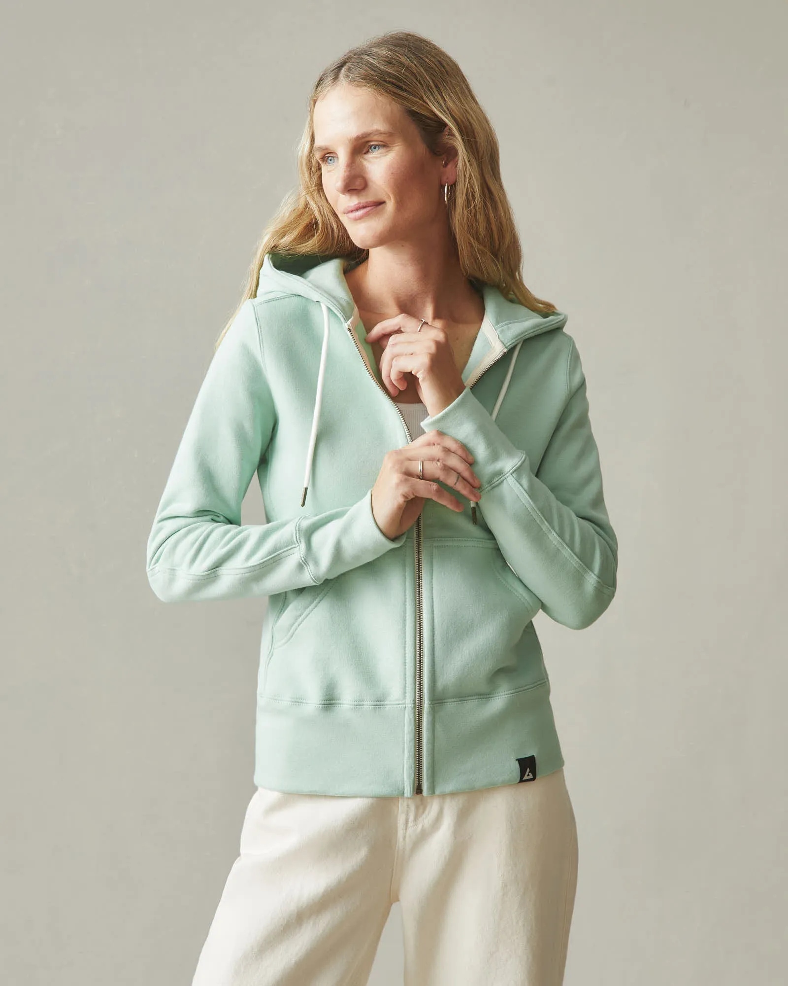 Classic Full Zip - Grayed Jade sold by American Giant