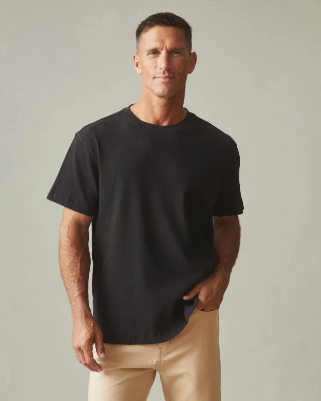 Men's Waffle Crew Tee - Meteorite sold by American Giant