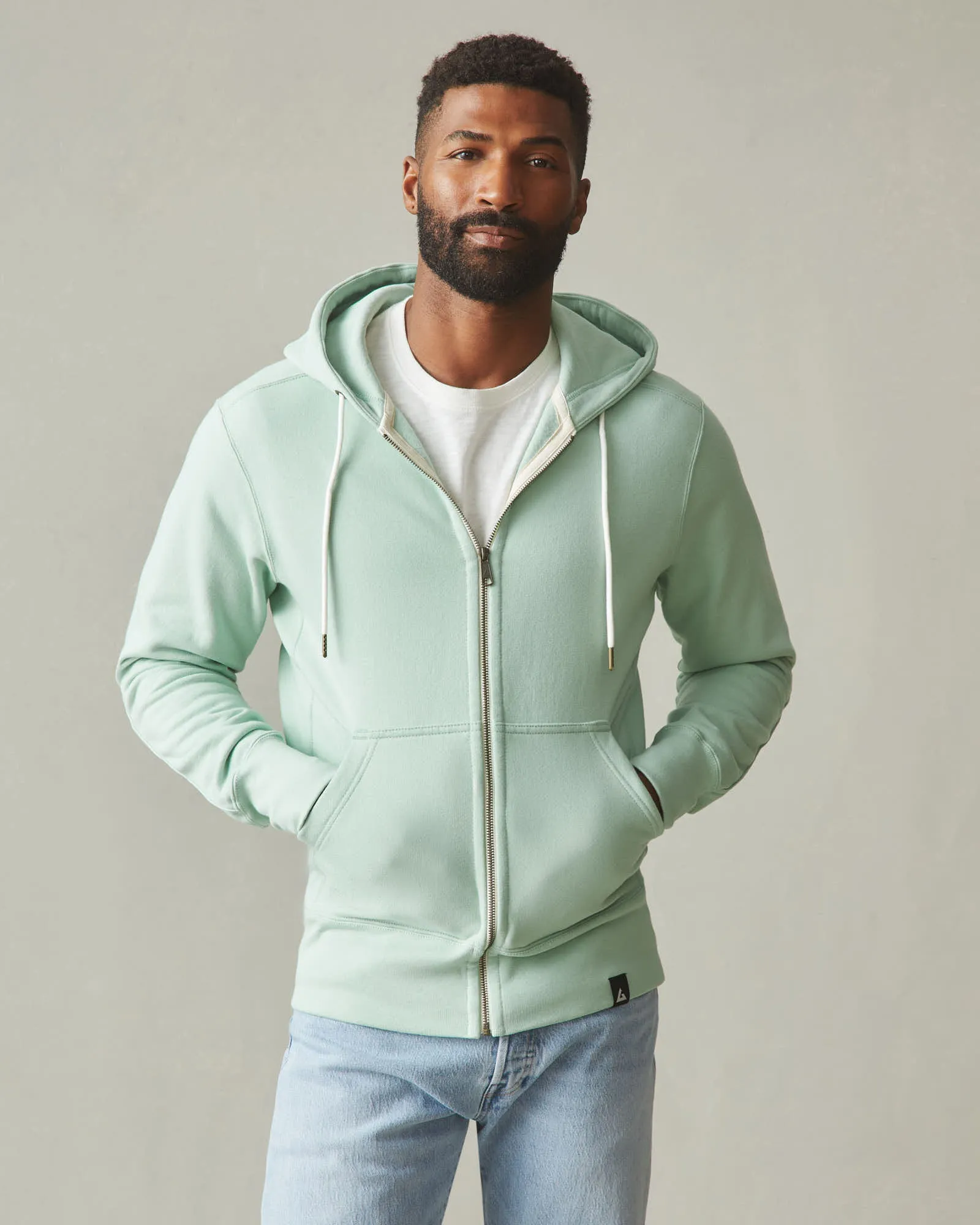 Men's Classic Full Zip - Grayed Jade sold by American Giant product image thumbnail 2