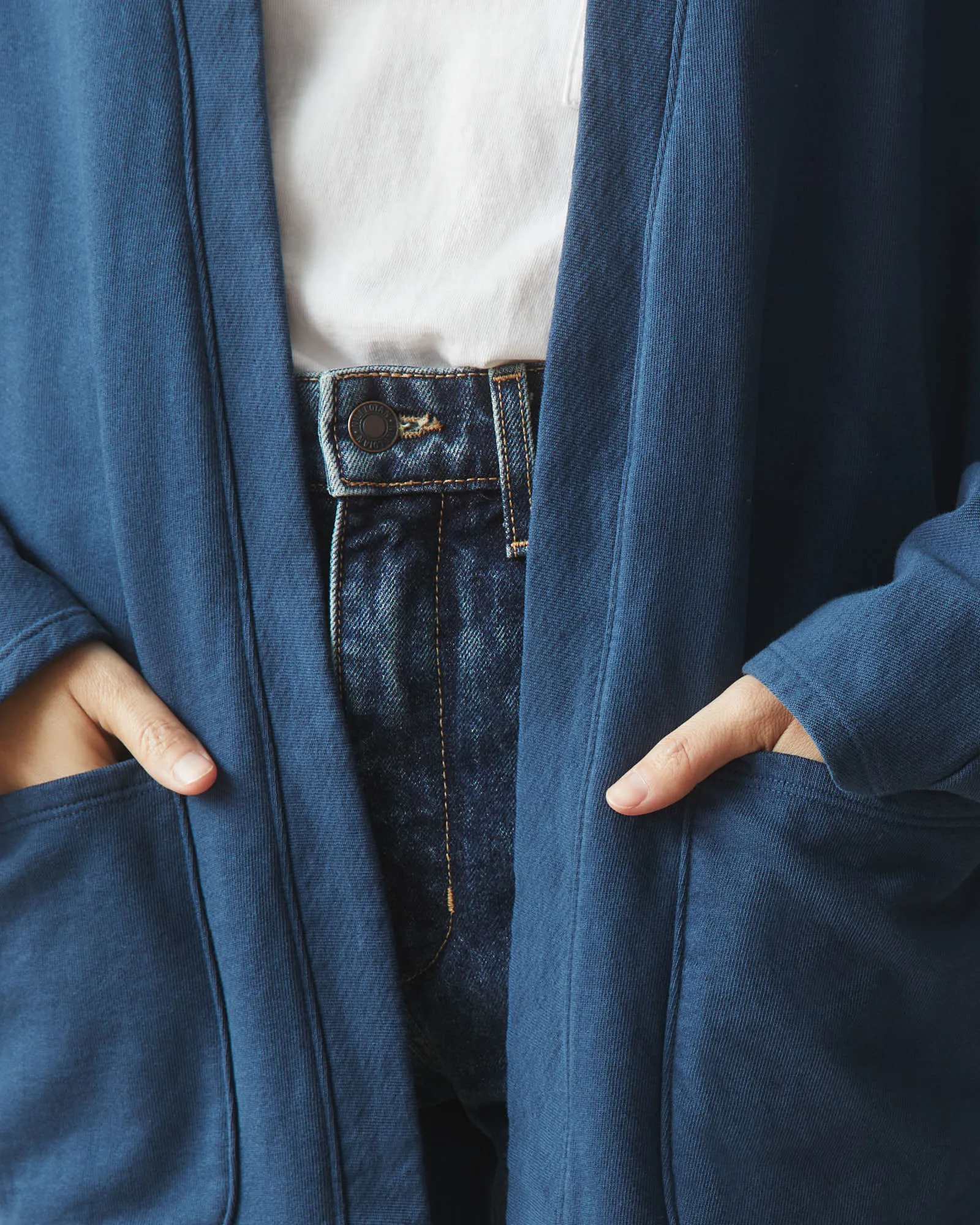 Women's French Terry Cardigan - Marine Navy sold by American Giant product image thumbnail 2