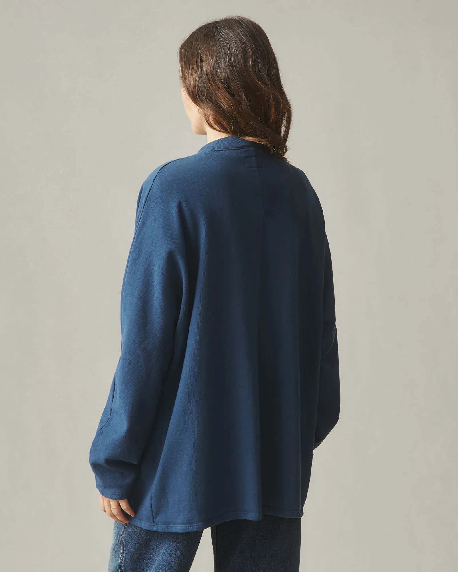 Women's French Terry Cardigan - Marine Navy sold by American Giant product image thumbnail 4