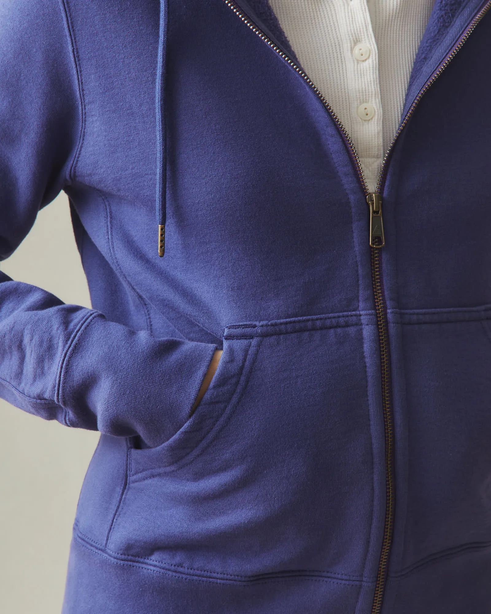 Women's Classic Full Zip - Blue Ribbon sold by American Giant product image thumbnail 2